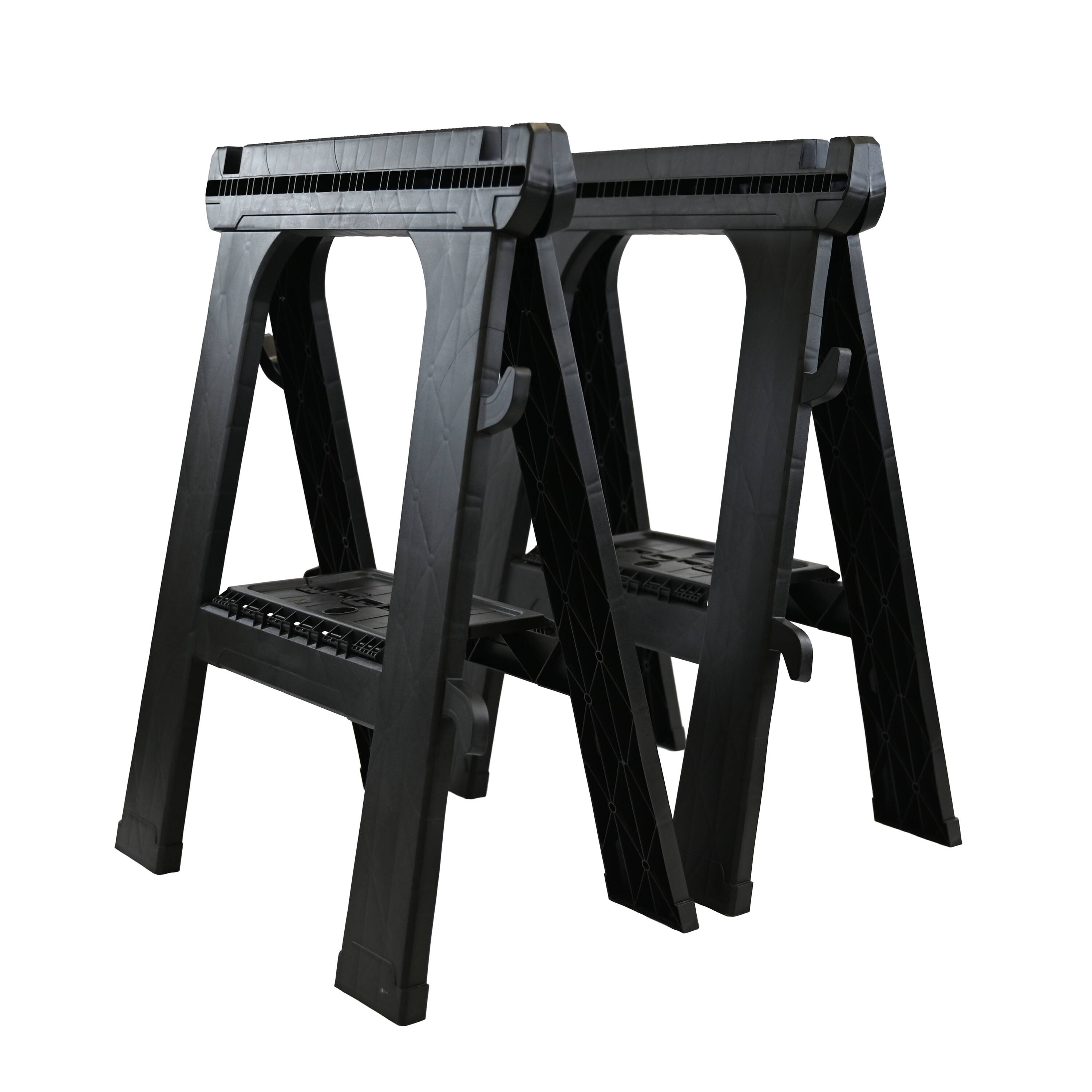 Kobalt 2 -Pack 27-in W x 32-in H Plastic Saw Horse ( 1000-lb Capacity) #CPC2PKSWHRS