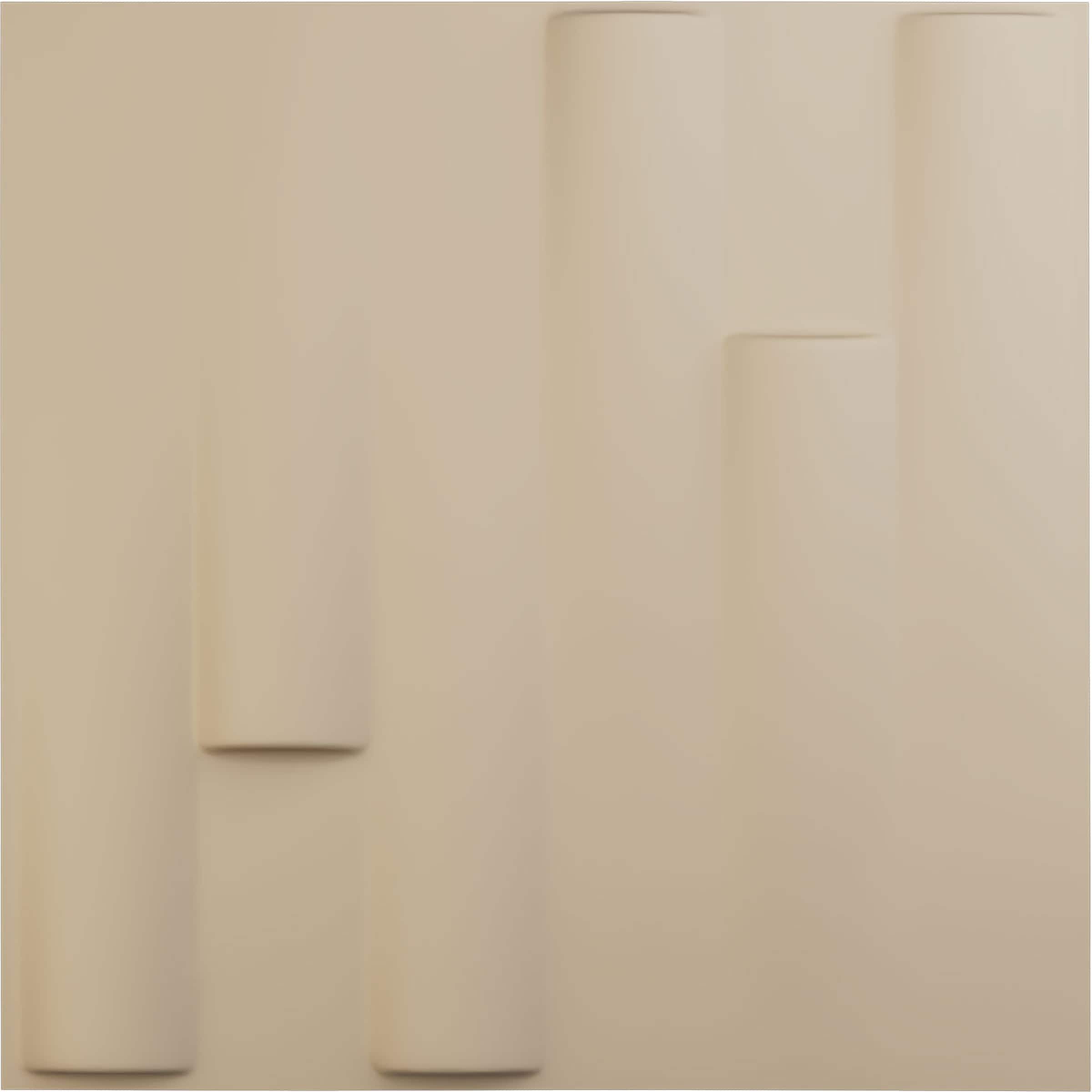 Ekena Millwork WP20X20HAGBE-CASE-12 19-5/8-in x 19-5/8-in Embossed Paintable/Stainable Brown/Tan PVC Wall Panel ( 12 -Pack, Covers 32.04-sq ft )