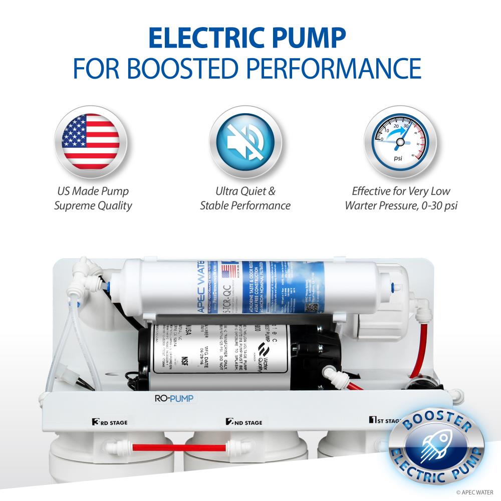 APEC Ultimate Series 10 US Made Inline Carbon Filter with Quick Connect for Reverse Osmosis Water Filter System (FOR Standard System 5-TCR-QC)