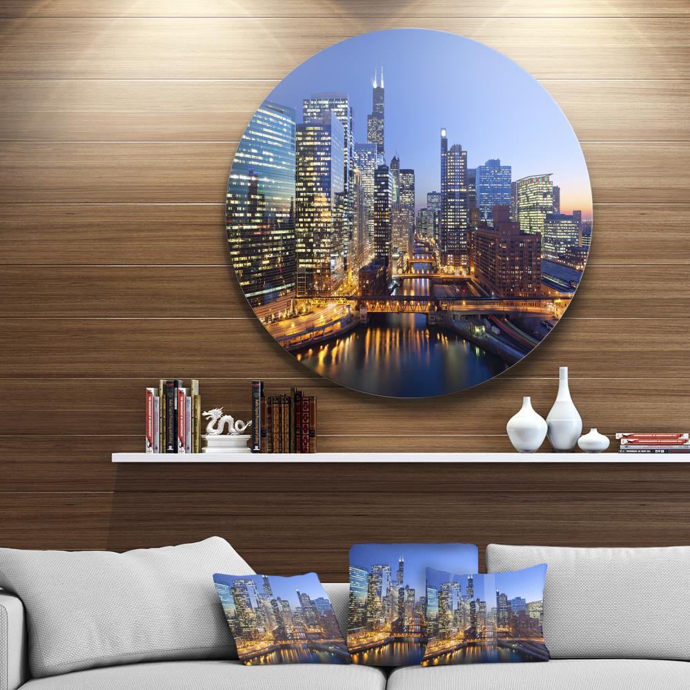 Designart 36-in H x 36-in W Landscape Metal Print in the Wall Art ...