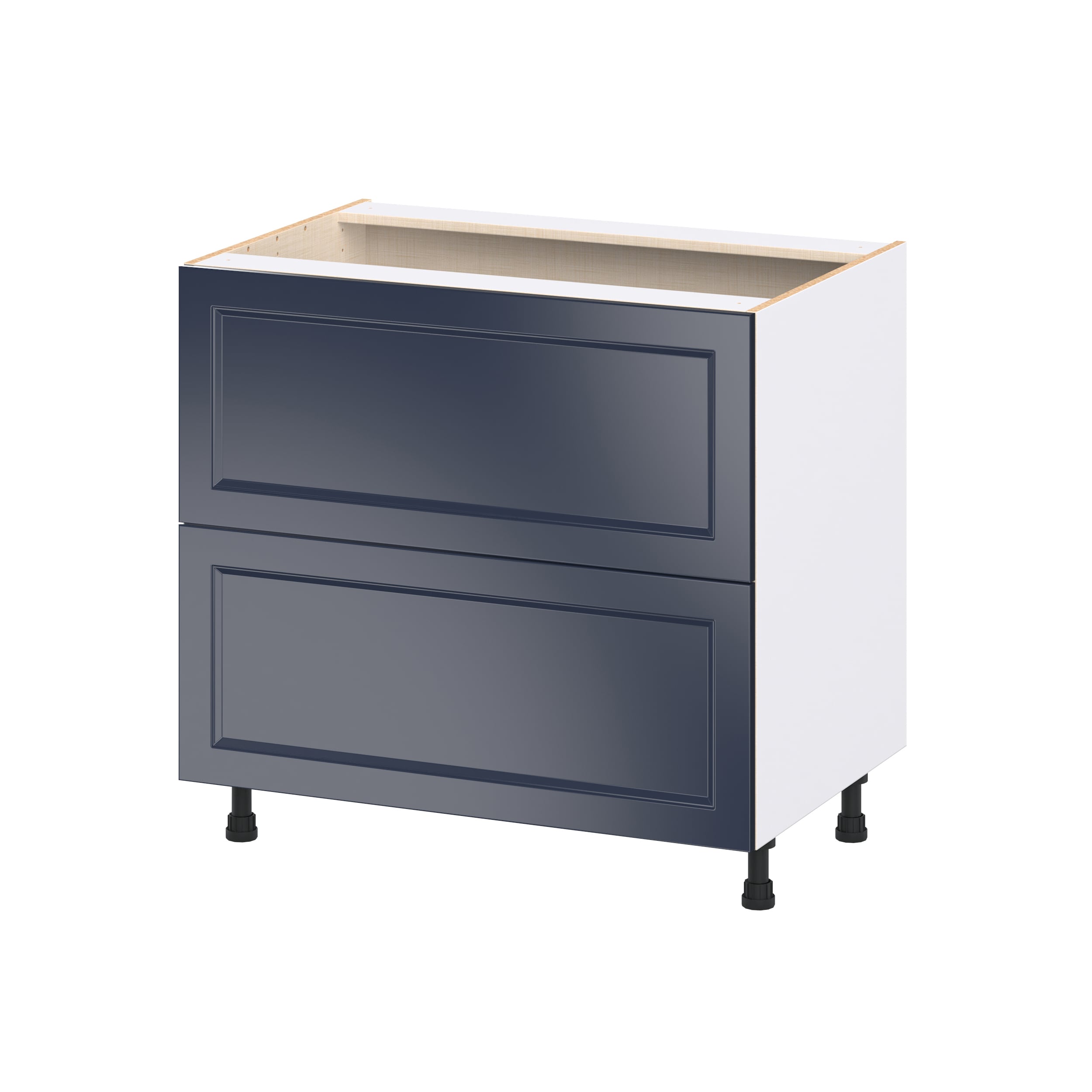 Hugo&Borg DSBCT2D36I1-LO Lorette 36-in W x 34.5-in H x 24.5-in D Navy Blue 3 -Drawers Drawer Base Fully assembled Cabinet Shaker