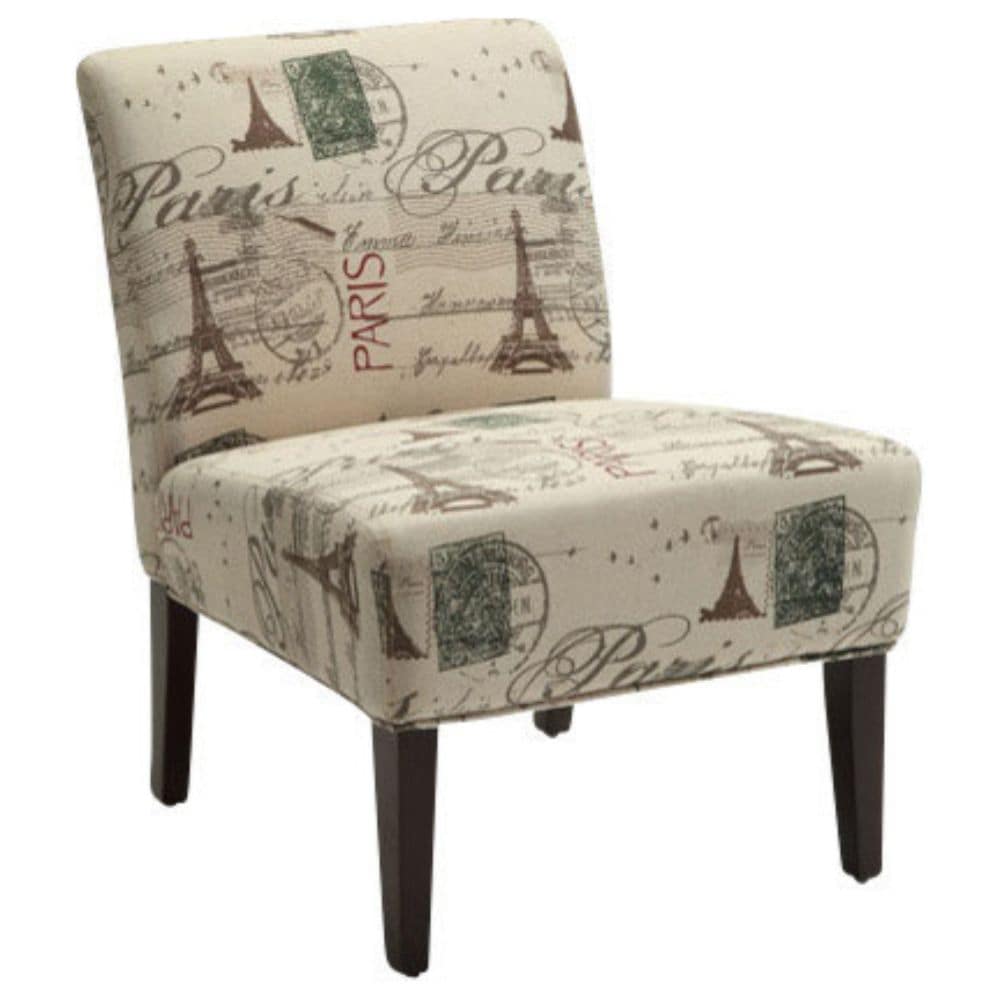 HomeRoots 285786 Amelia Modern Fabric Espresso Accent Chair