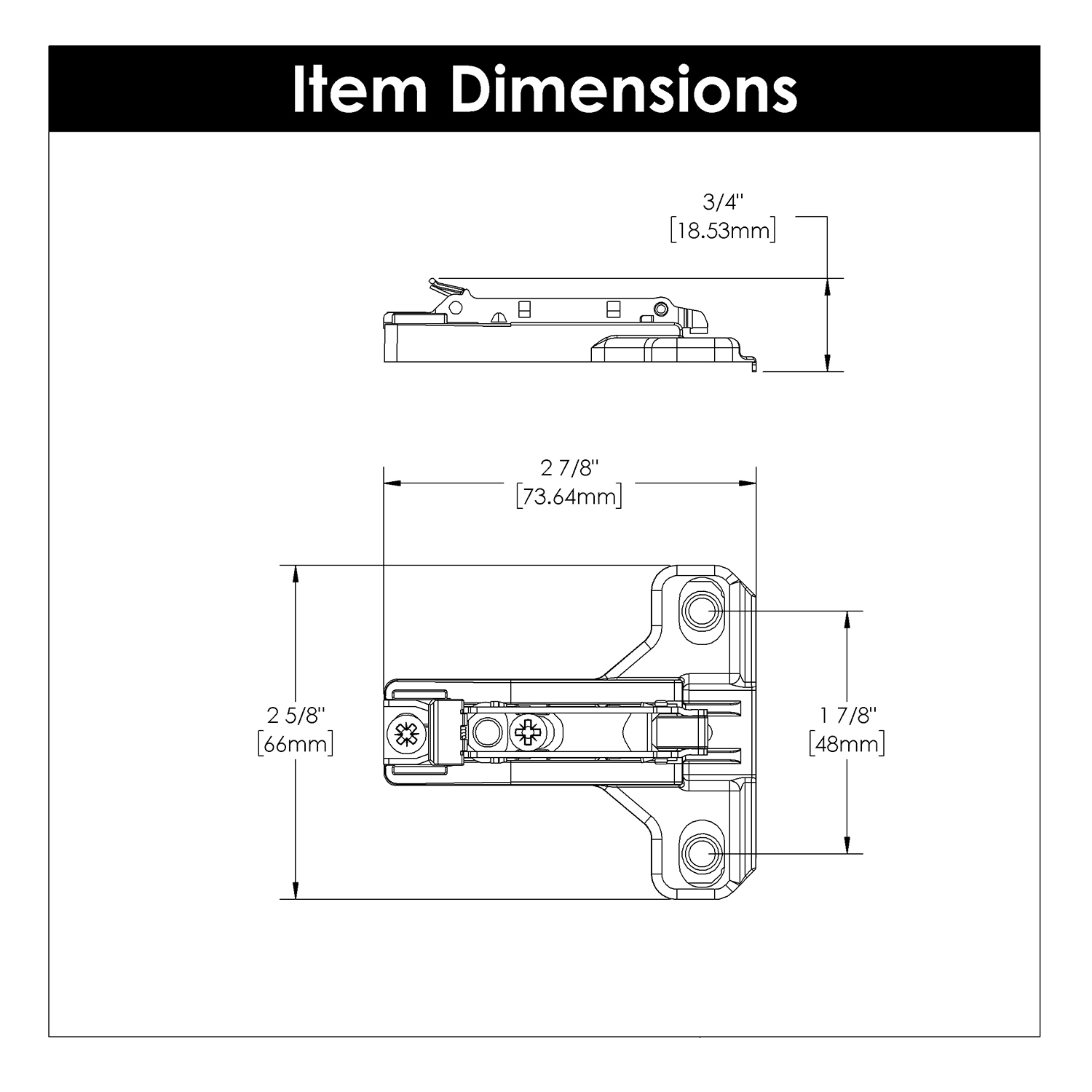 Hickory Hardware HH075227-14 Cabinet-Hinges - View #5