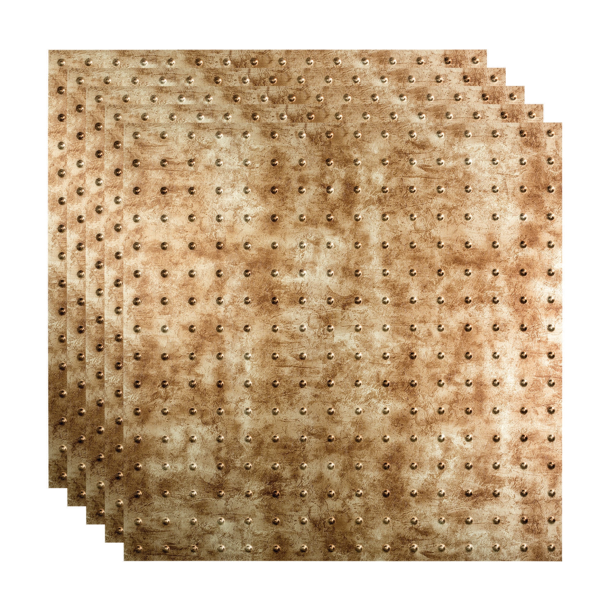 Fasade PL7217 2-ft x 2-ft Minidome Bermuda Bronze PVC Drop Ceiling Tile ( 5 -Pack, 20-Sq. Feet / Case )