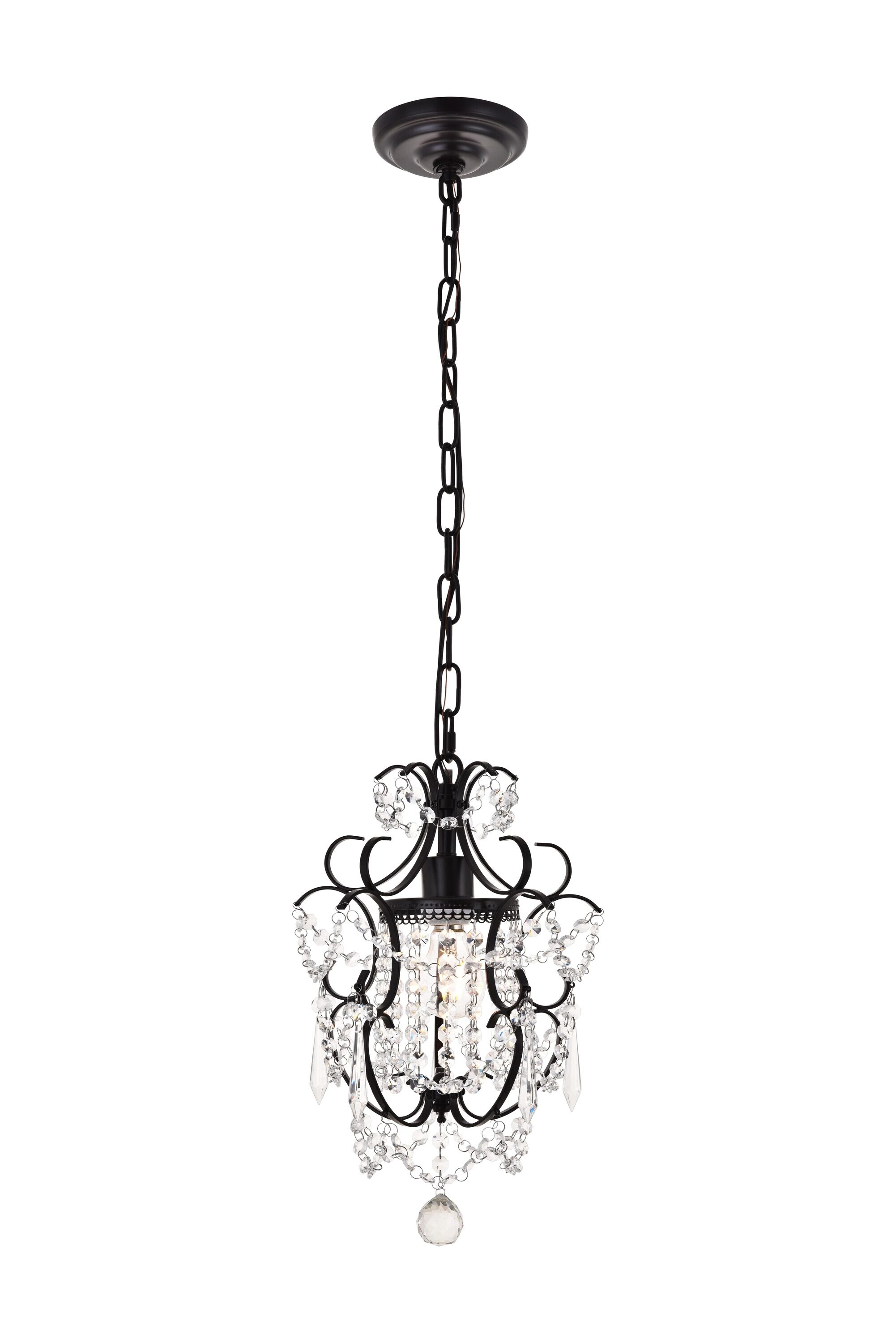 Elegant Decor HFDL15051D11ORB Home Furnishing 1 -Light Oil Rubbed Bronze Industrial Urn Small Hanging Pendant light