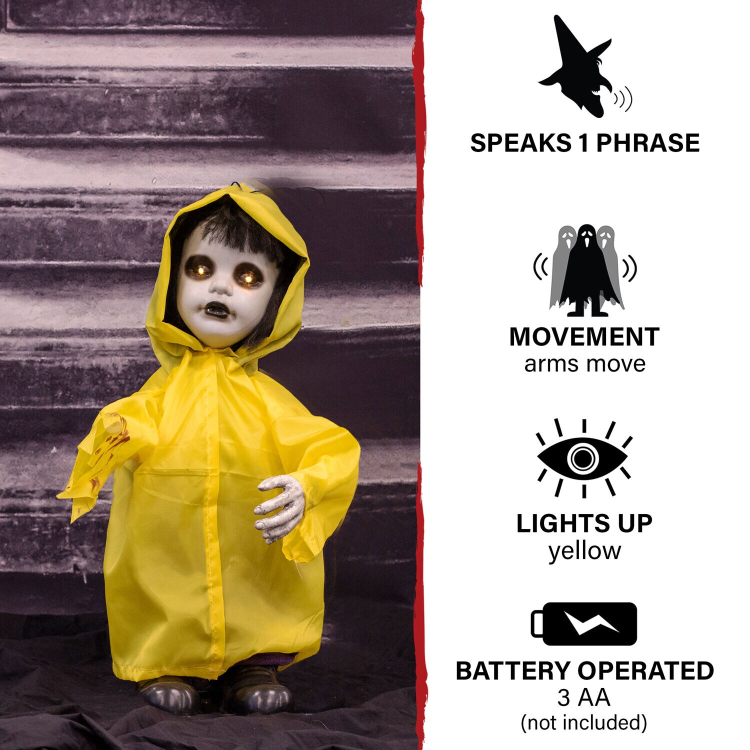 Haunted Hill Farm HHBOY-1FLSA Halloween-Animatronics - View #2