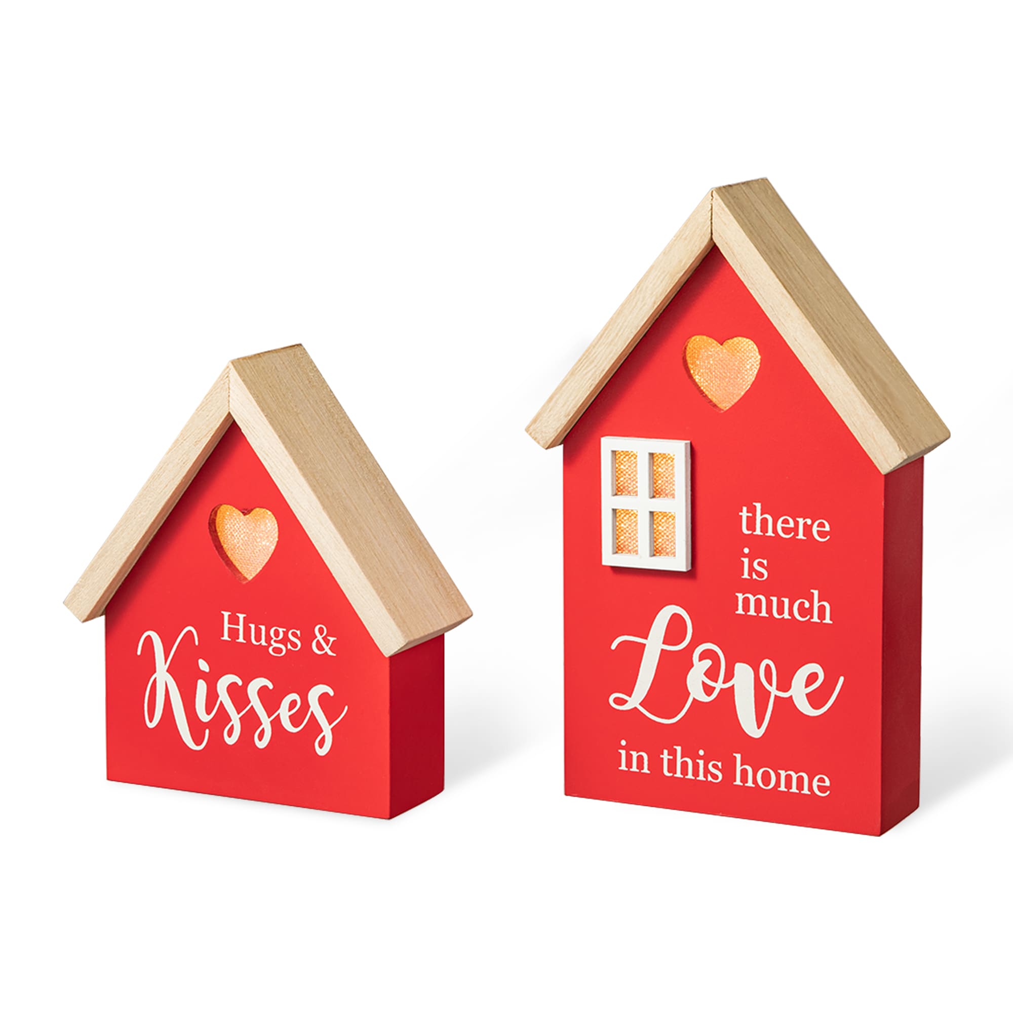 Glitzhome 2032100008 8.5-in H Lighted Valentine's Day Tabletop decoration
