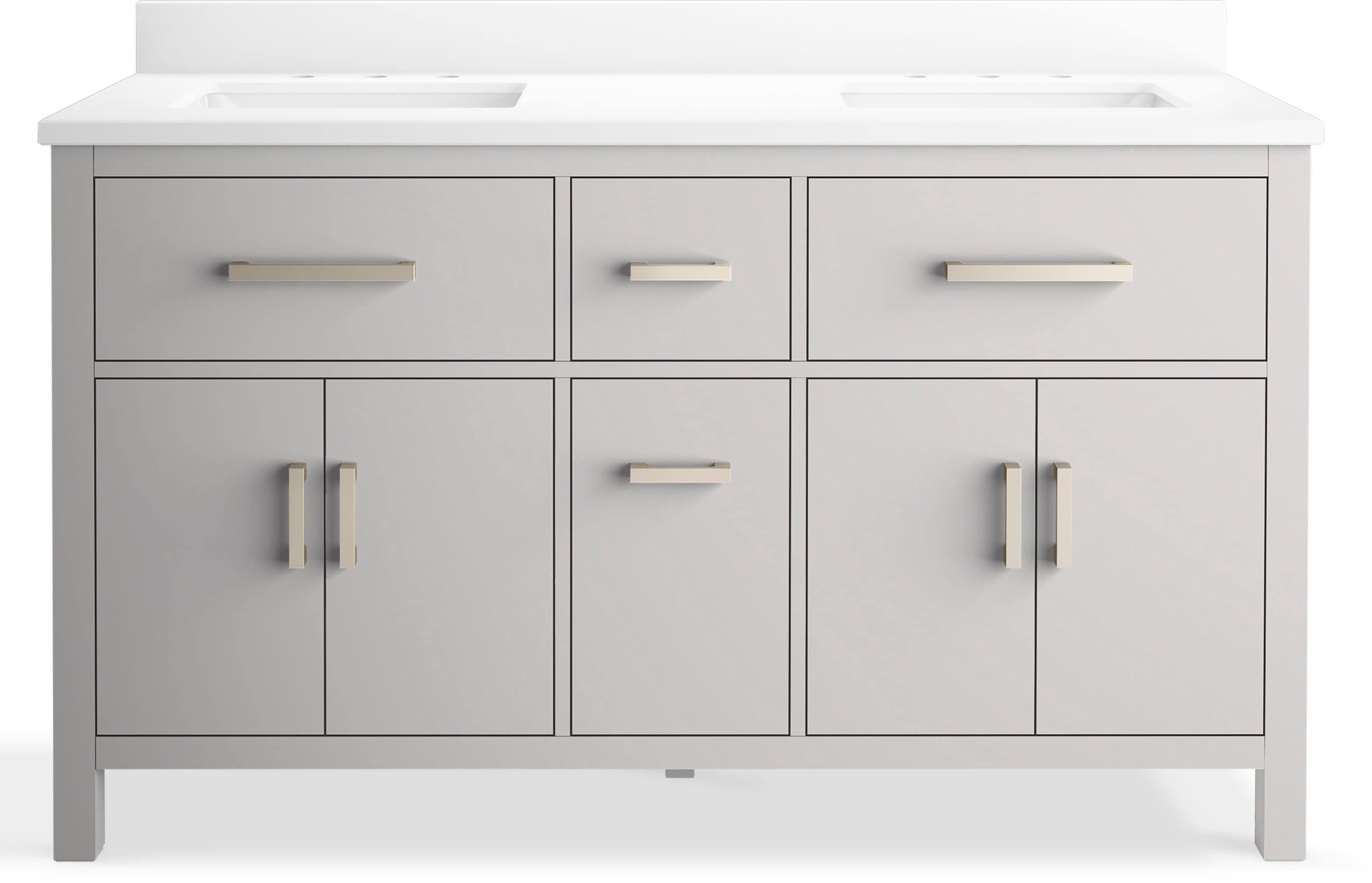 Kresla 60" Atmos Grey Double Vanity with Quartz Top