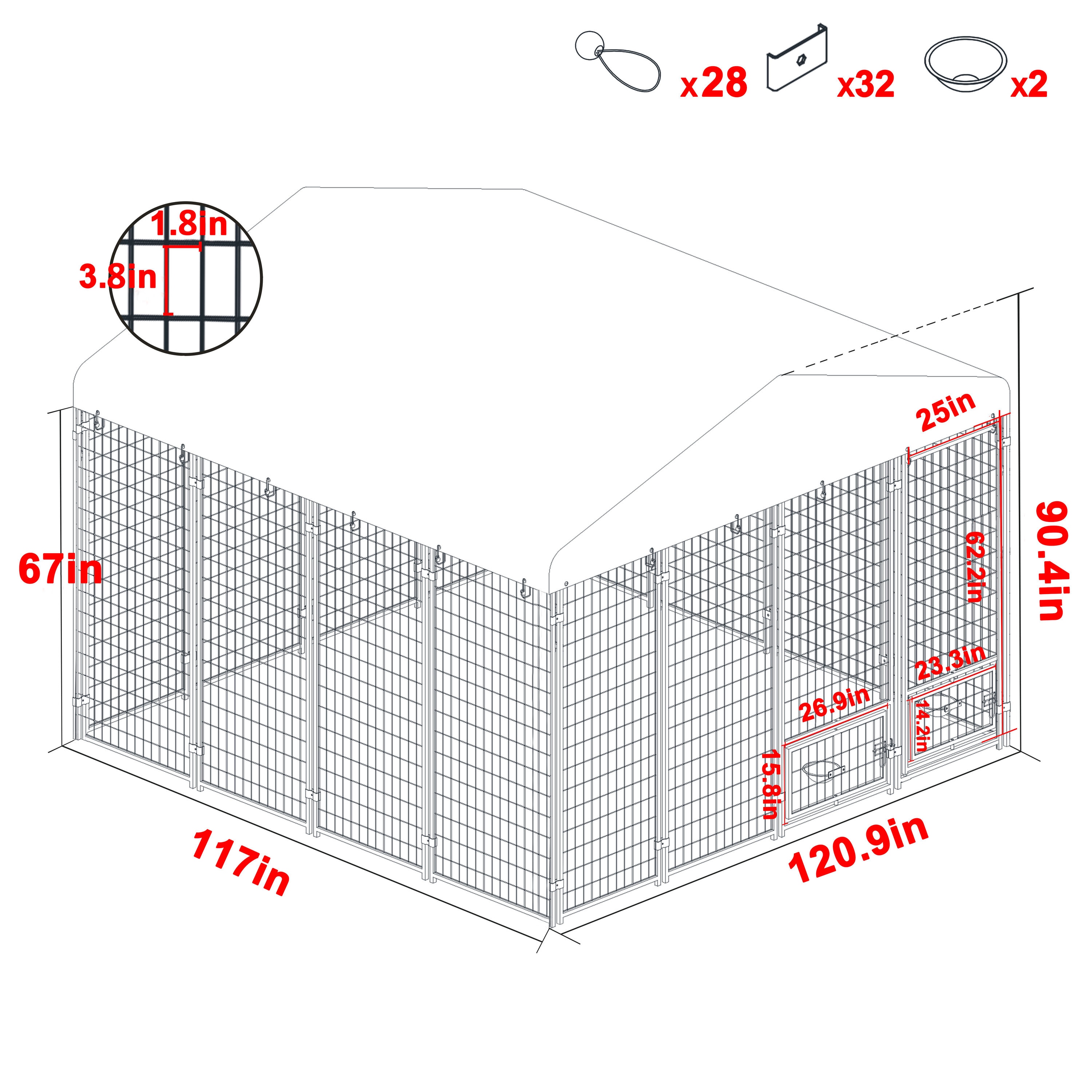 10x10 dog kennel roof kit lowes best sale