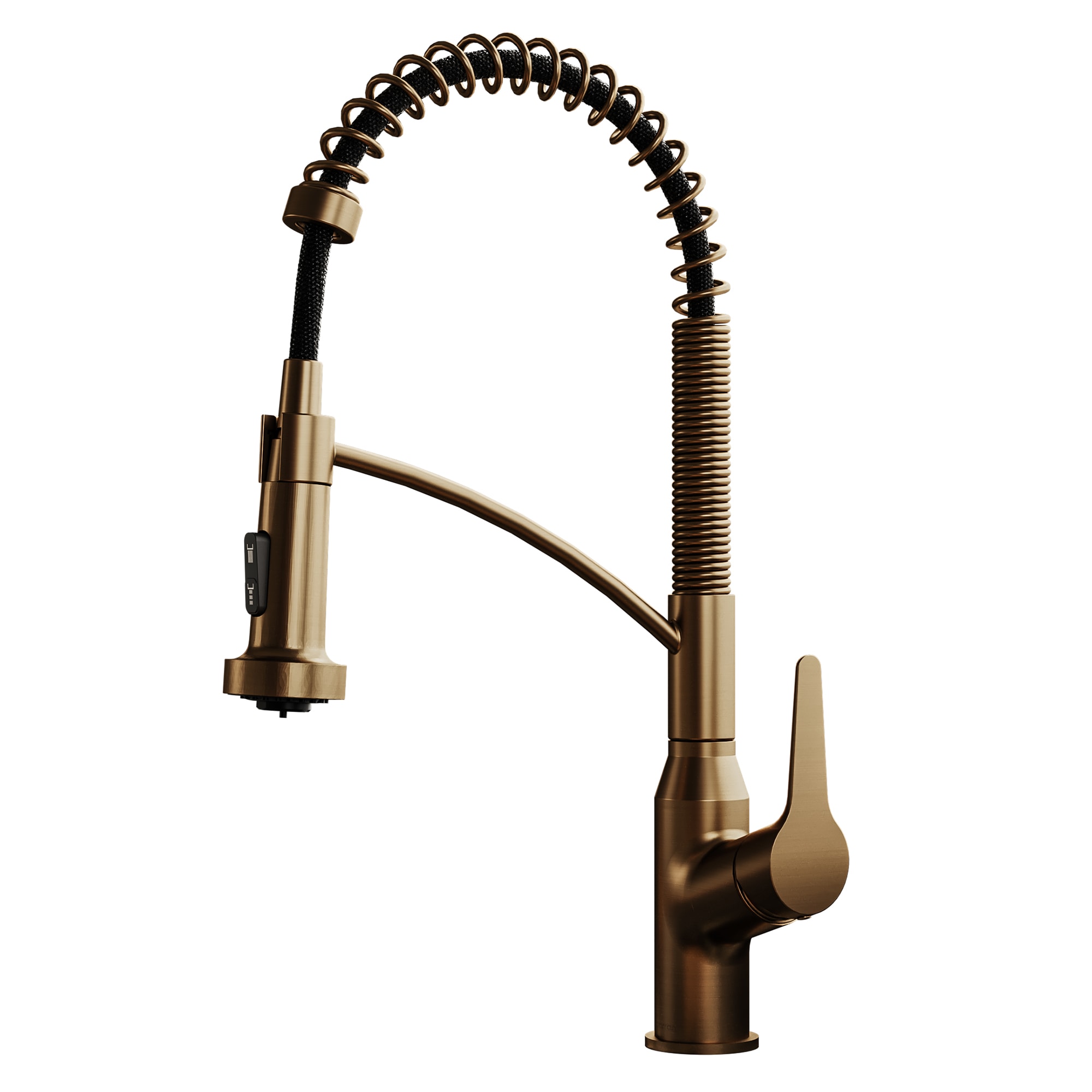 Karran KKF210BC Brushed Copper Single Handle Deck-mount Pull-down Kitchen Faucet with Sprayer