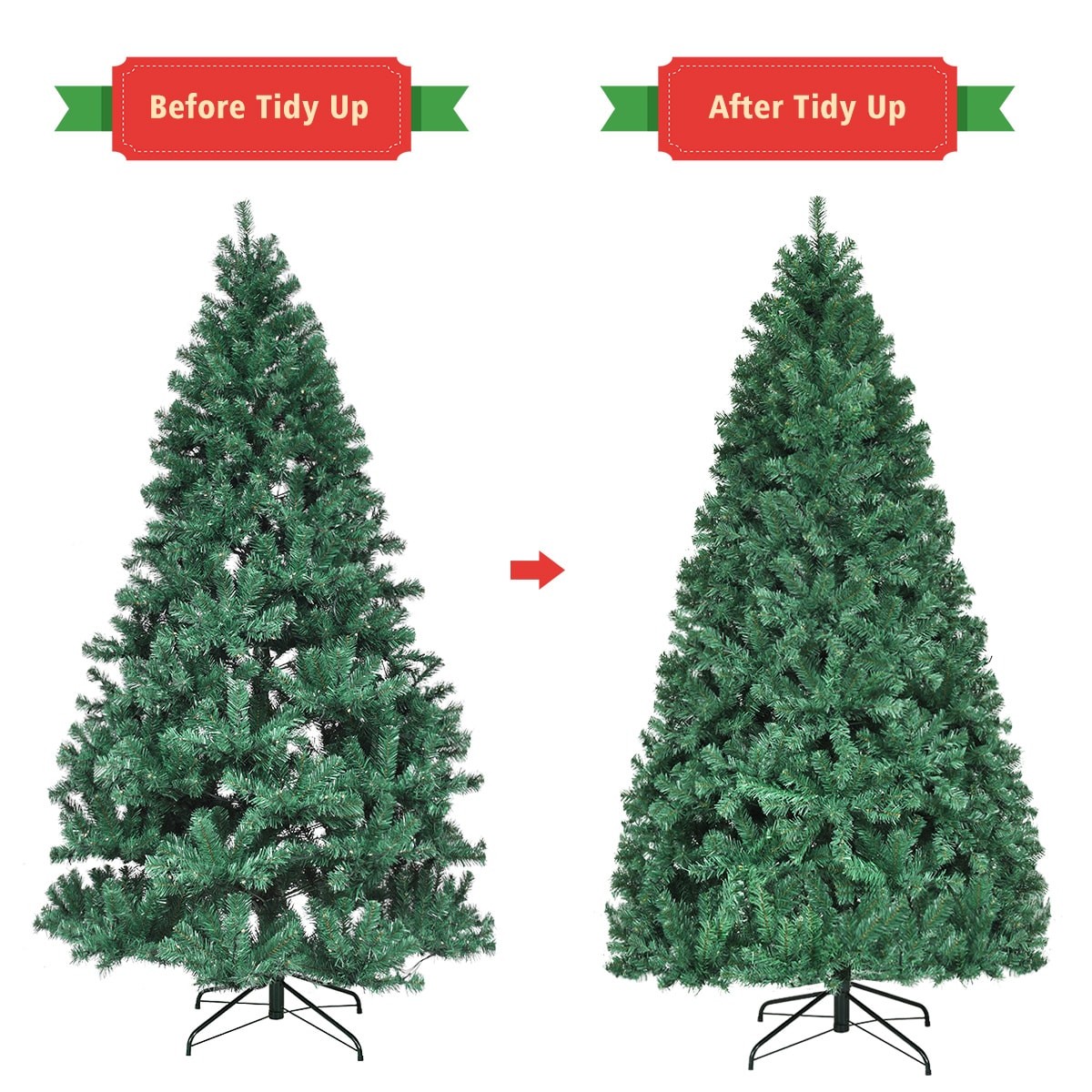 Costway CM20640 Artificial-Christmas-Trees - View #3