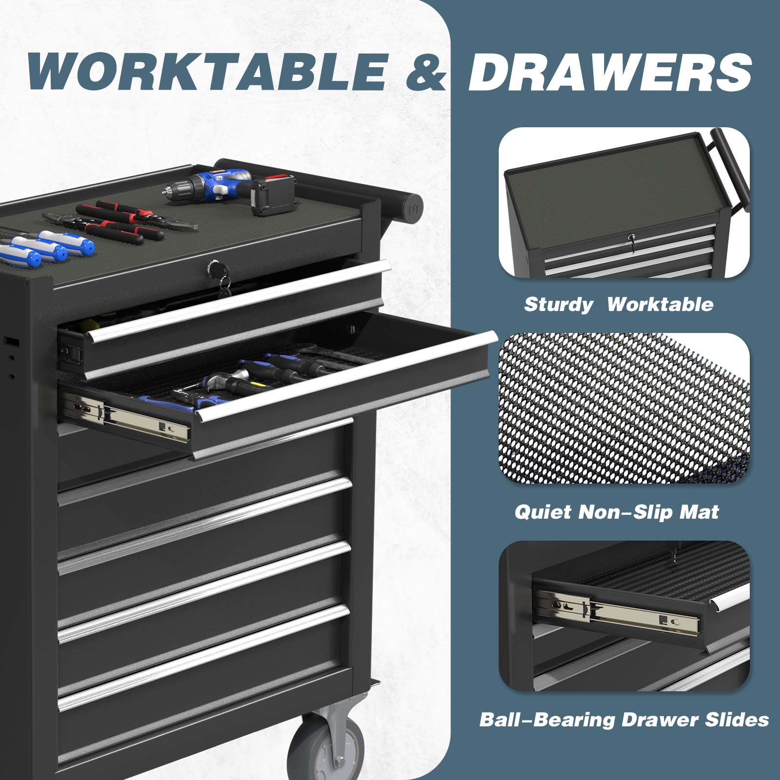 RaDEWAY TH111209-BK Tool-Cabinets - View #4