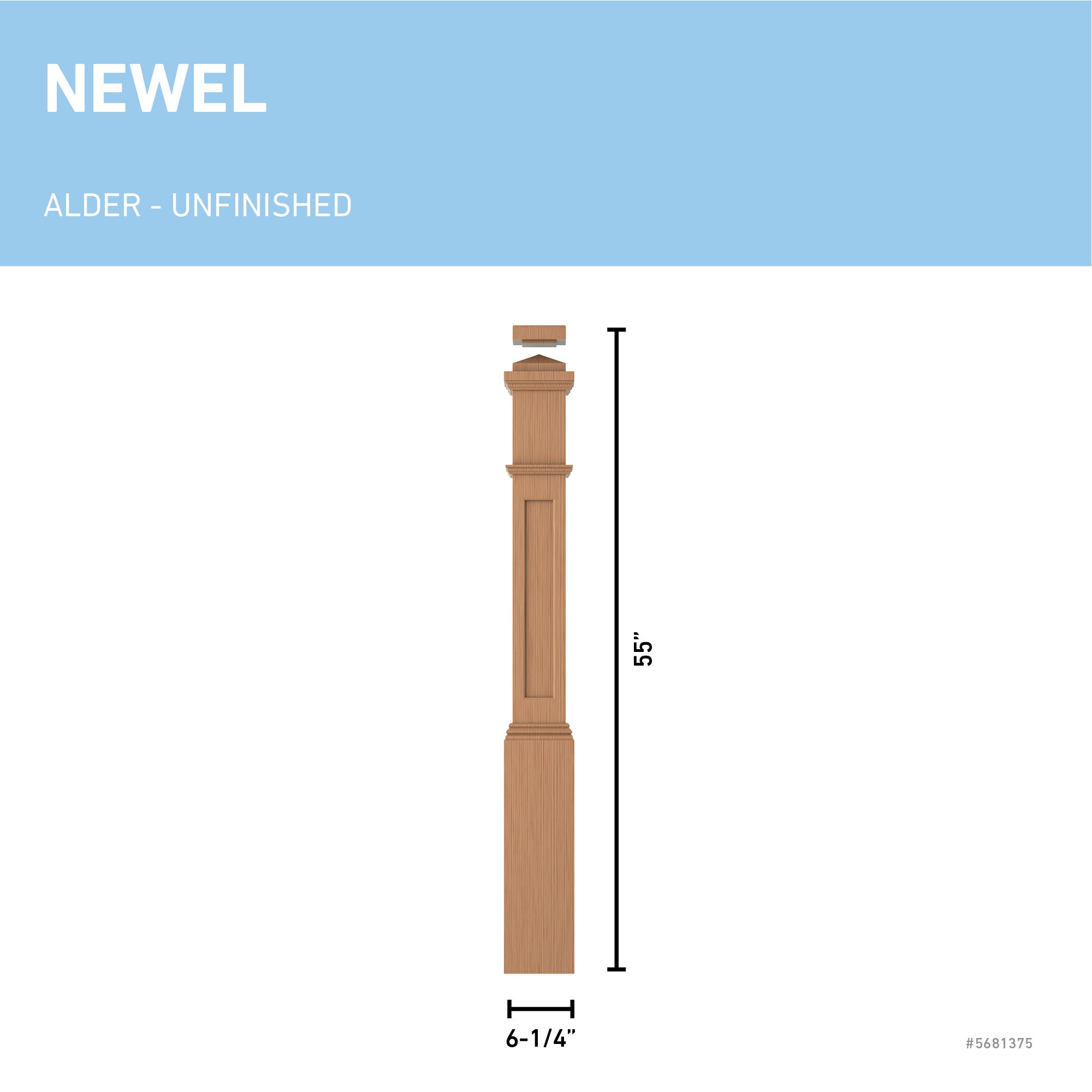 L.J. Smith Stair Systems LJRC-4091-IT-AL Interior-Stairpart-Newel-Posts - View #3