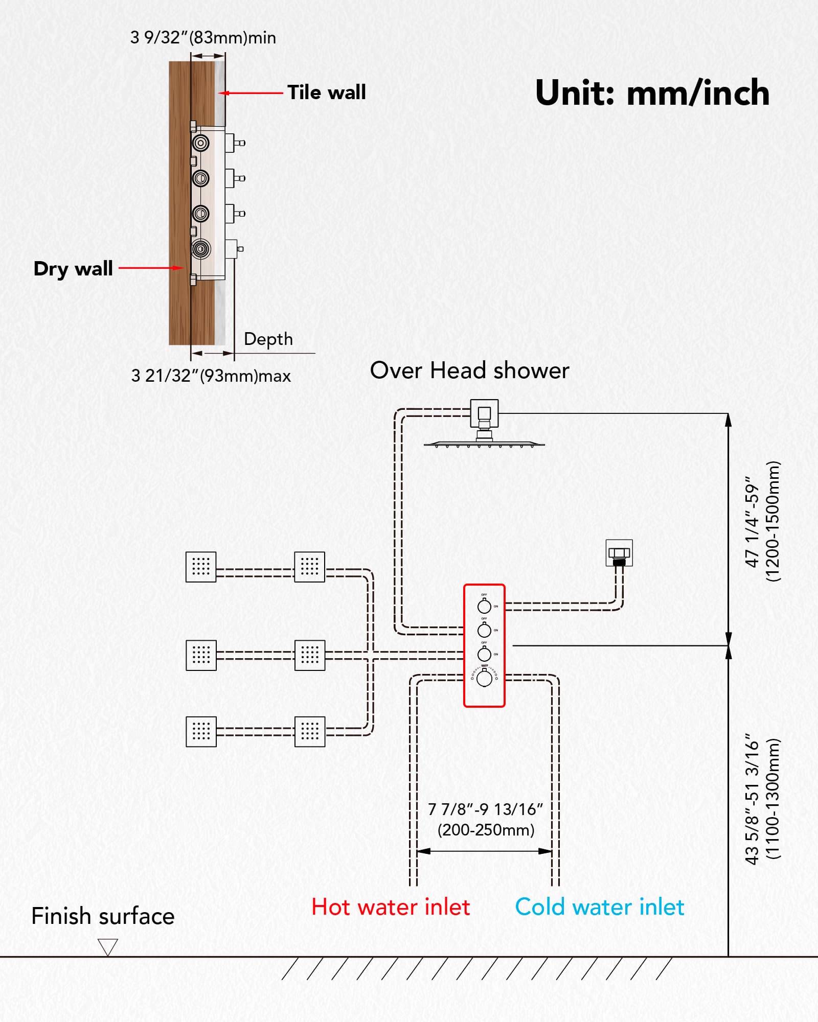 EVERSTEIN SFS1002-GD12 Tub-Shower-Faucets - View #12