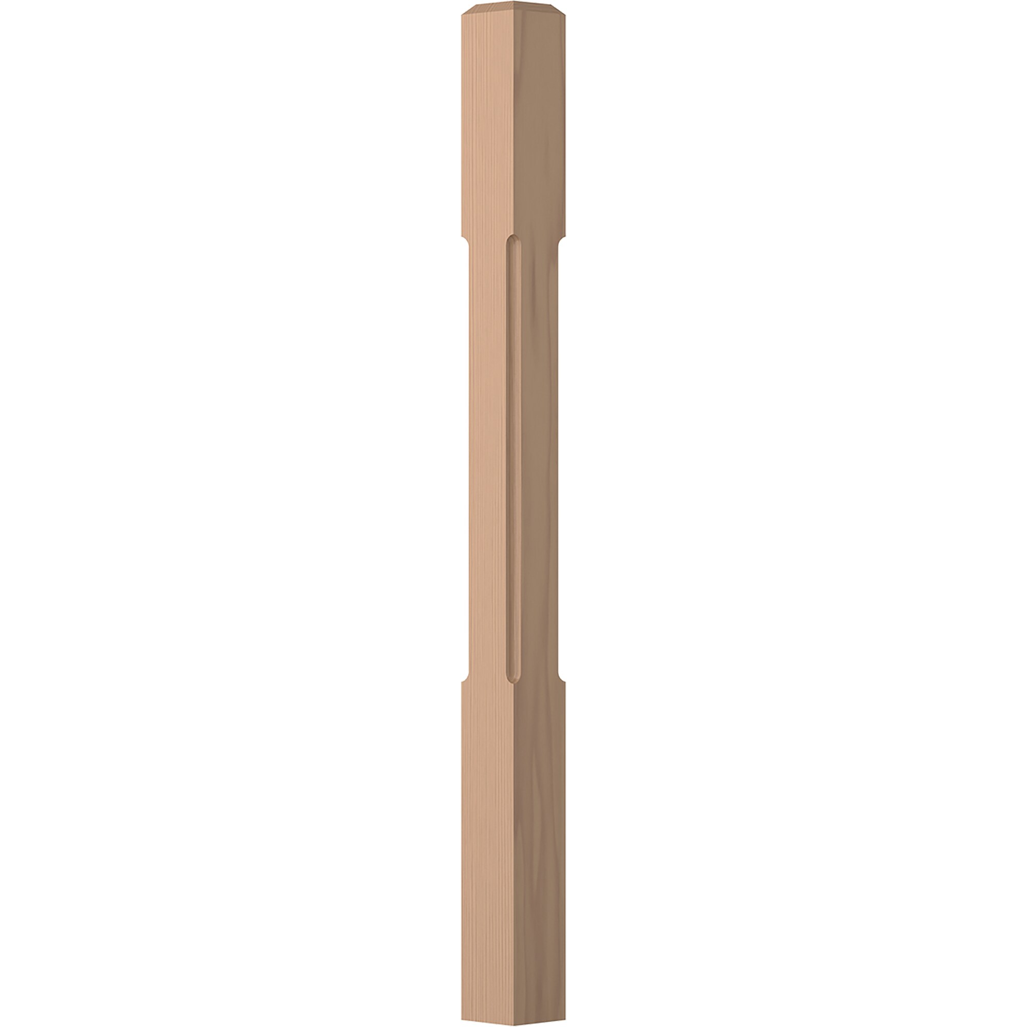 L.J. Smith Stair Systems LJC-4000-P Clean 3.5-in x 48-in Unfinished Poplar Starting Stair Newel Post