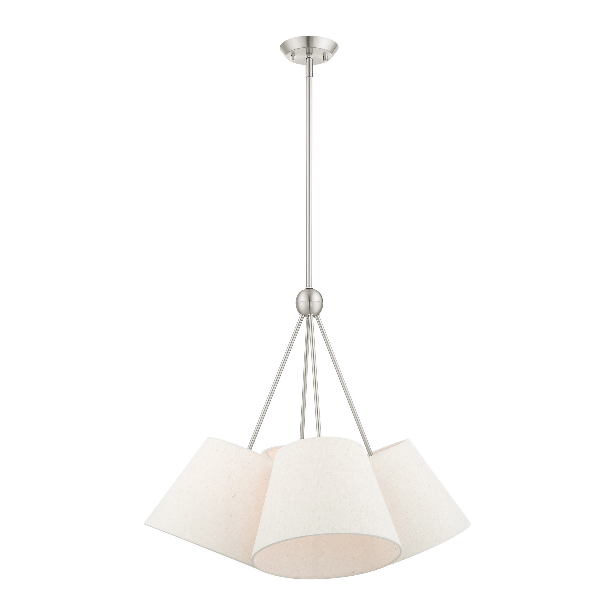 Livex Lighting 41384-91 Prato 4 -Light Brushed Nickel Modern/contemporary For Use in Bathrooms, Bedrooms, Dining Rooms, Foyers, Kitchens, Living Rooms Chandelier