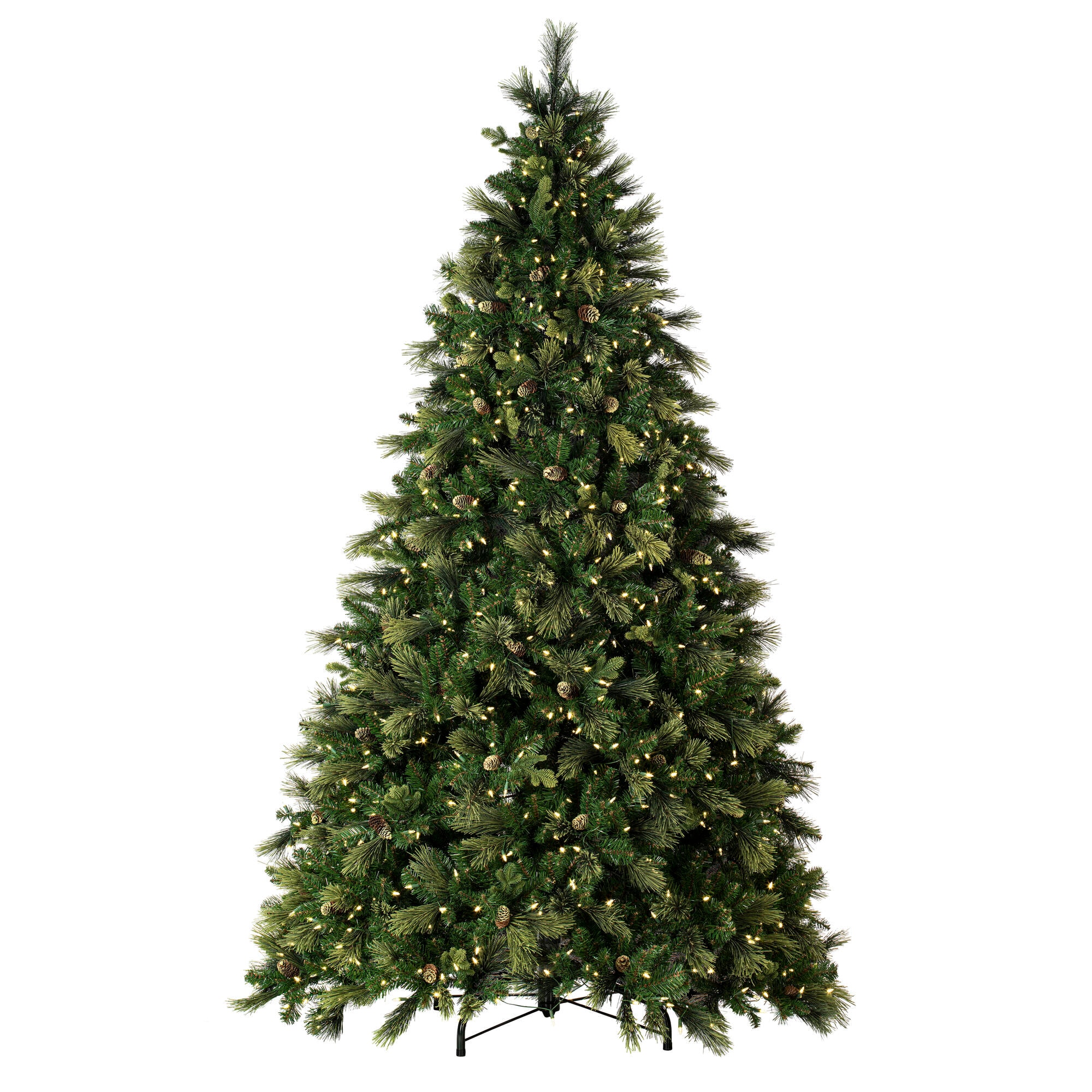 7.5' King Fraser Fir Quick-Shape Artificial Christmas Tree with 1000 Warm White & Multi-Color LED Lights
