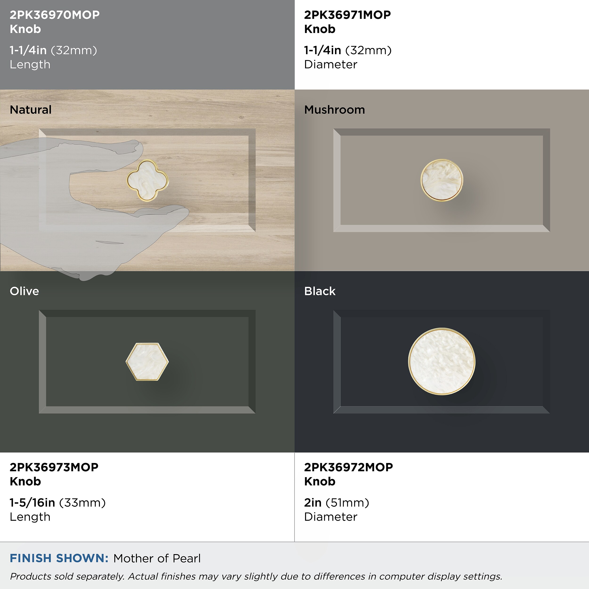 Amerock 2PK36970MOP Cabinet-Knobs - View #3