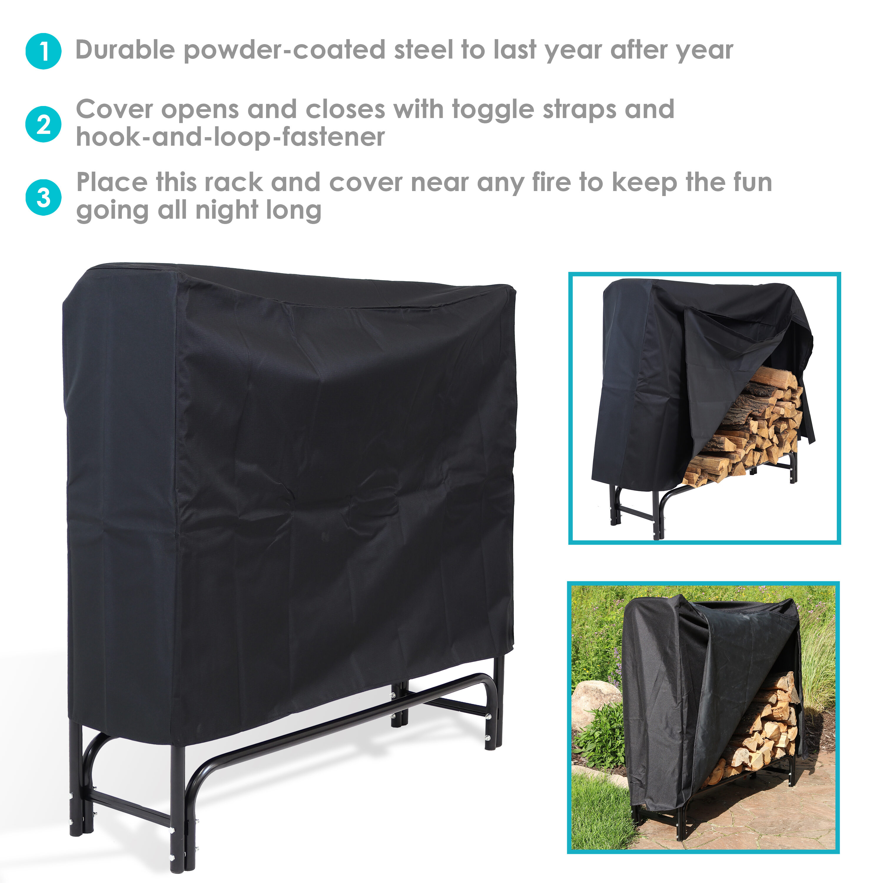 Sunnydaze Decor QX-4LR-4LRC Firewood-Storage - View #9