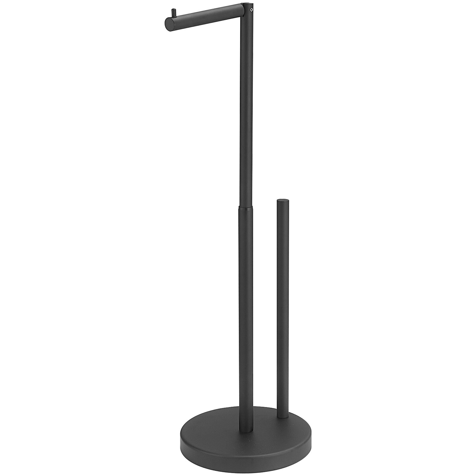 BWE A-91015 Toilet Paper Holder Matte Black Freestanding Single Post ...