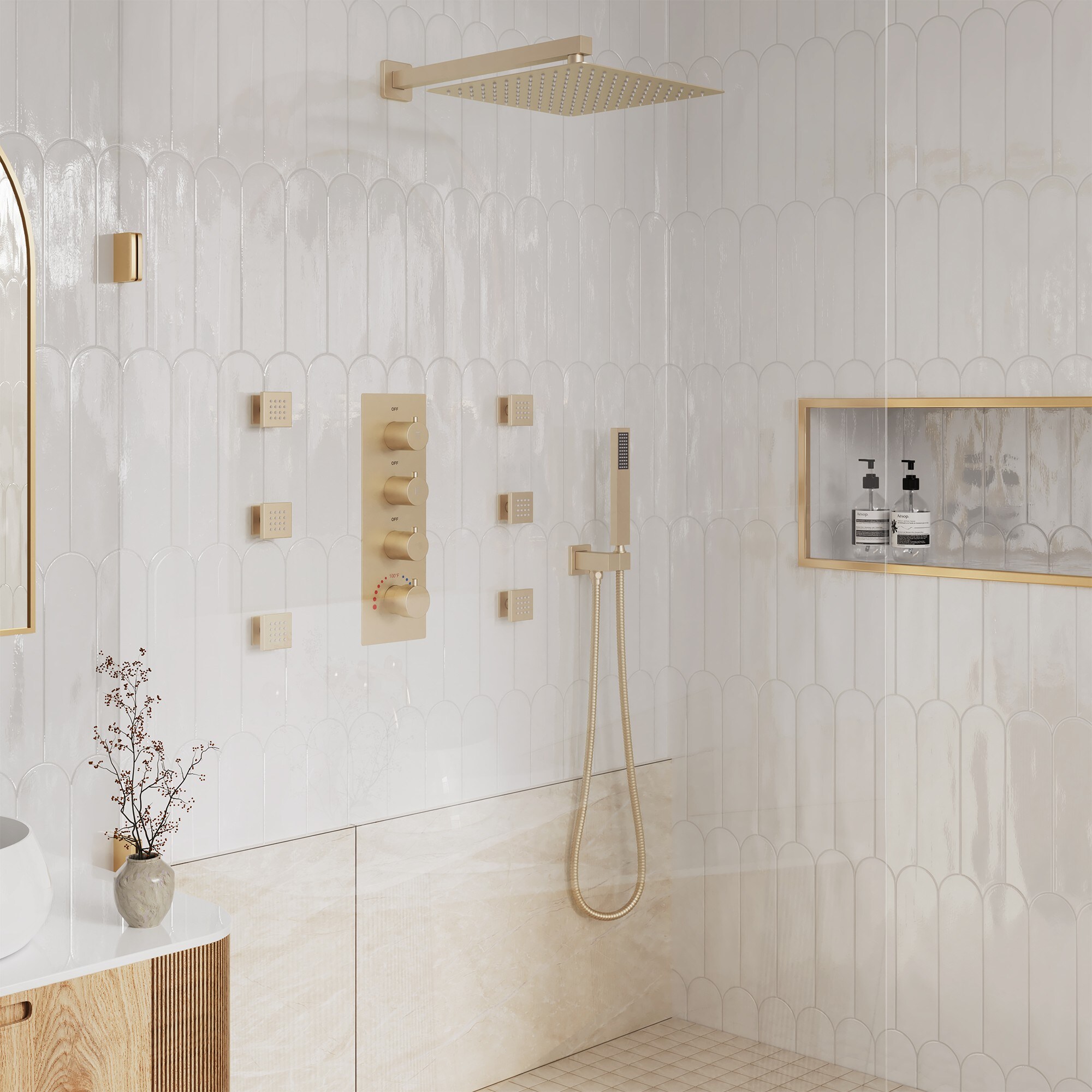 CASAINC CS6837-16BG Showerhead-Bar-Panels - View #2
