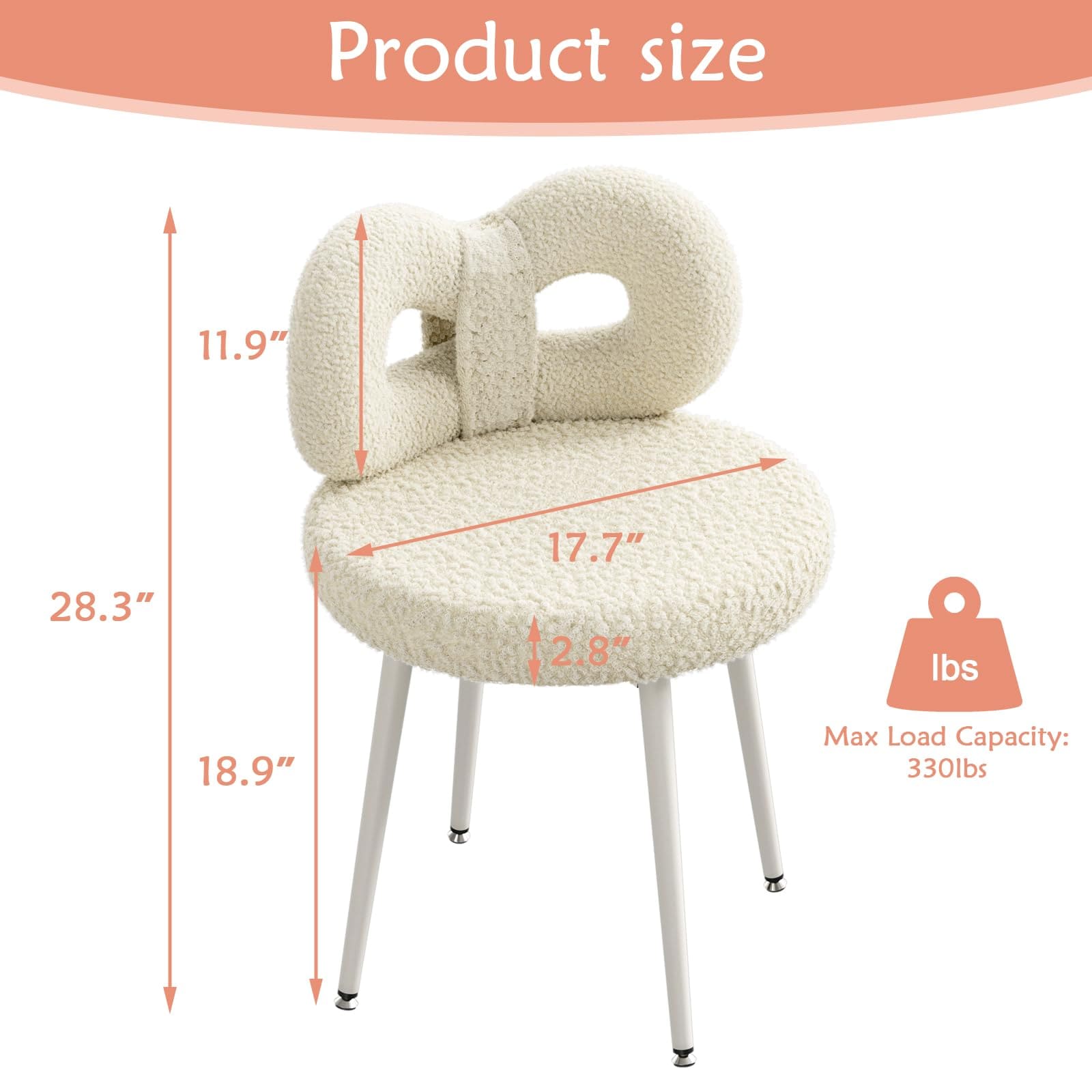 FurniFusion L-SZYSW Vanity-Stools - View #8