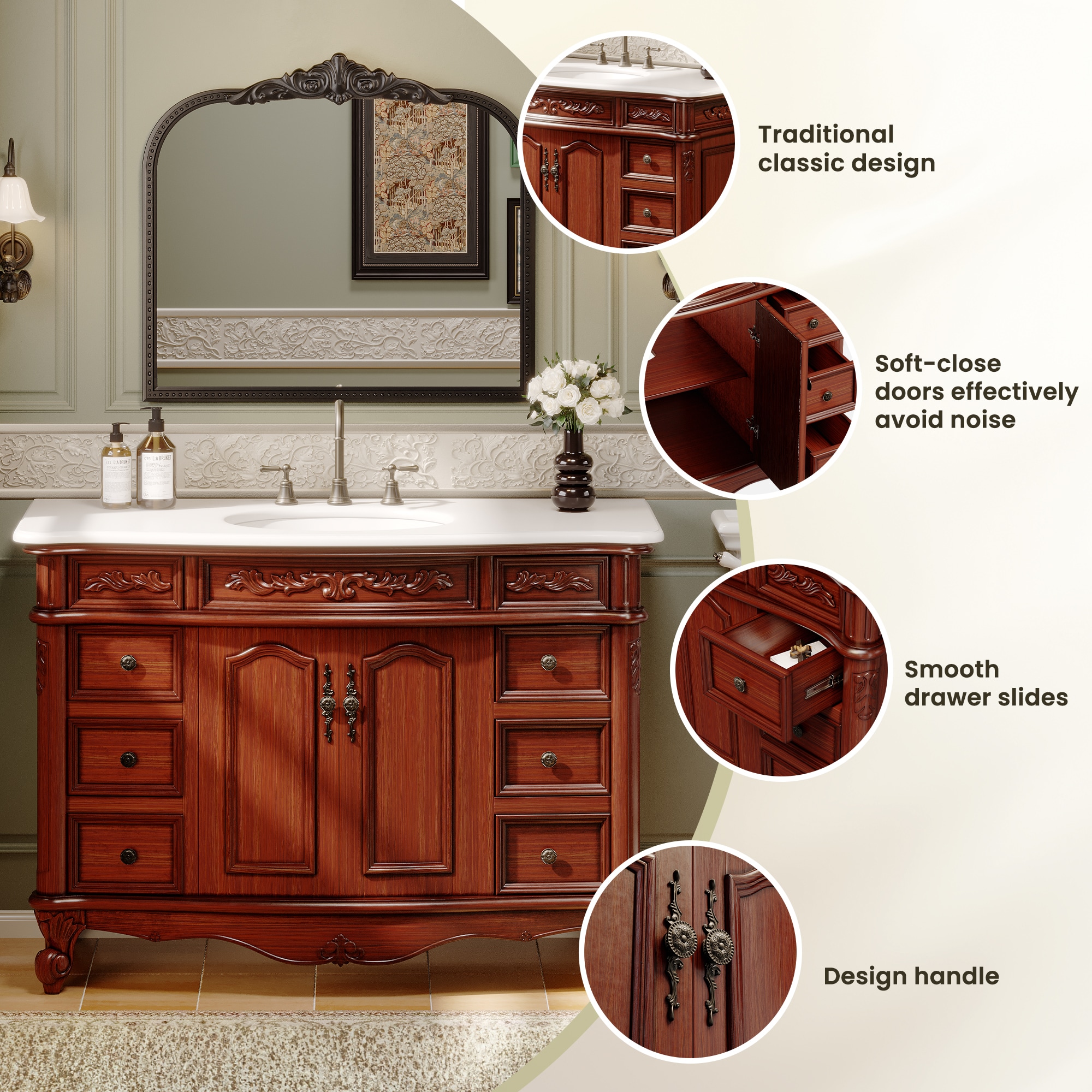 VOUA DXRCJ-SJD-GY Bath-Vanity-Combo - View #5