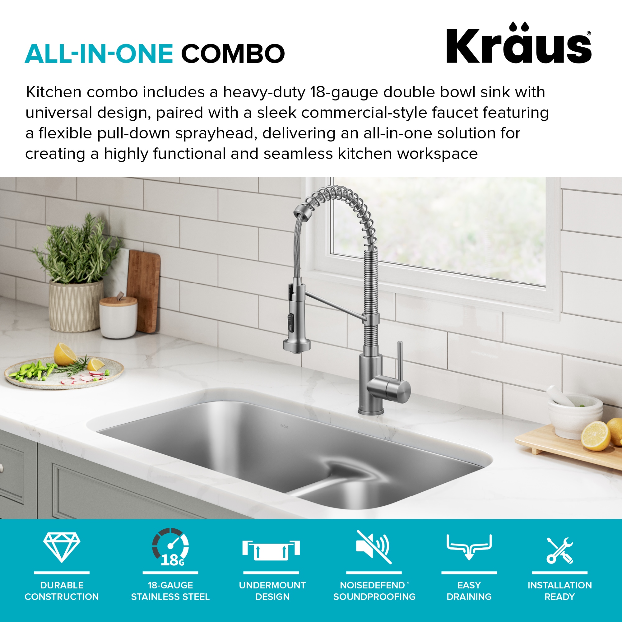 Kraus KCA-1200 Kitchen-Sinks - View #6