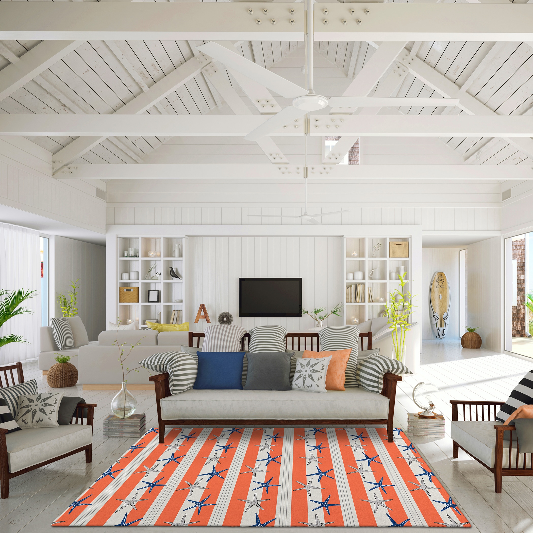 Addison Rugs ASR42CO 10X14 10 X 14 (ft) Orange Indoor/Outdoor Tropical Area Rug