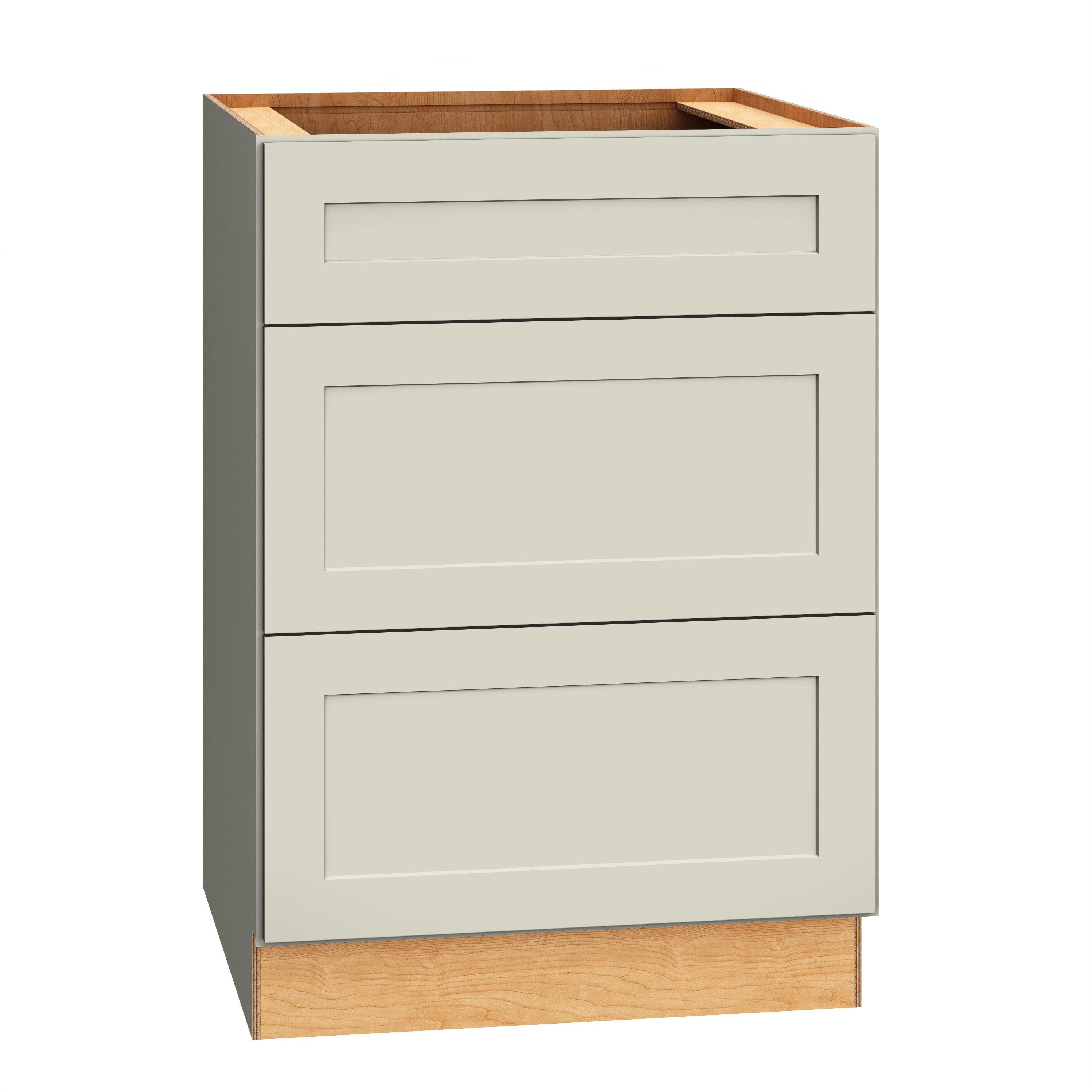 Diamond Express 61D-3DB24 Jamestown 24-in W x 34.5-in H x 24-in D Icy Avalanche 3 -Drawers Drawer Base Fully assembled Plywood Cabinet (Recessed Panel Shaker)