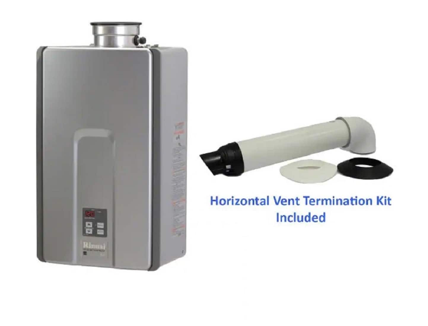 Rinnai RL75IN-223182 High Efficiency Plus 7.5 GPM Residential Natural Gas Interior Tankless Water Heater With 21 in. Vent Kit Bundle
