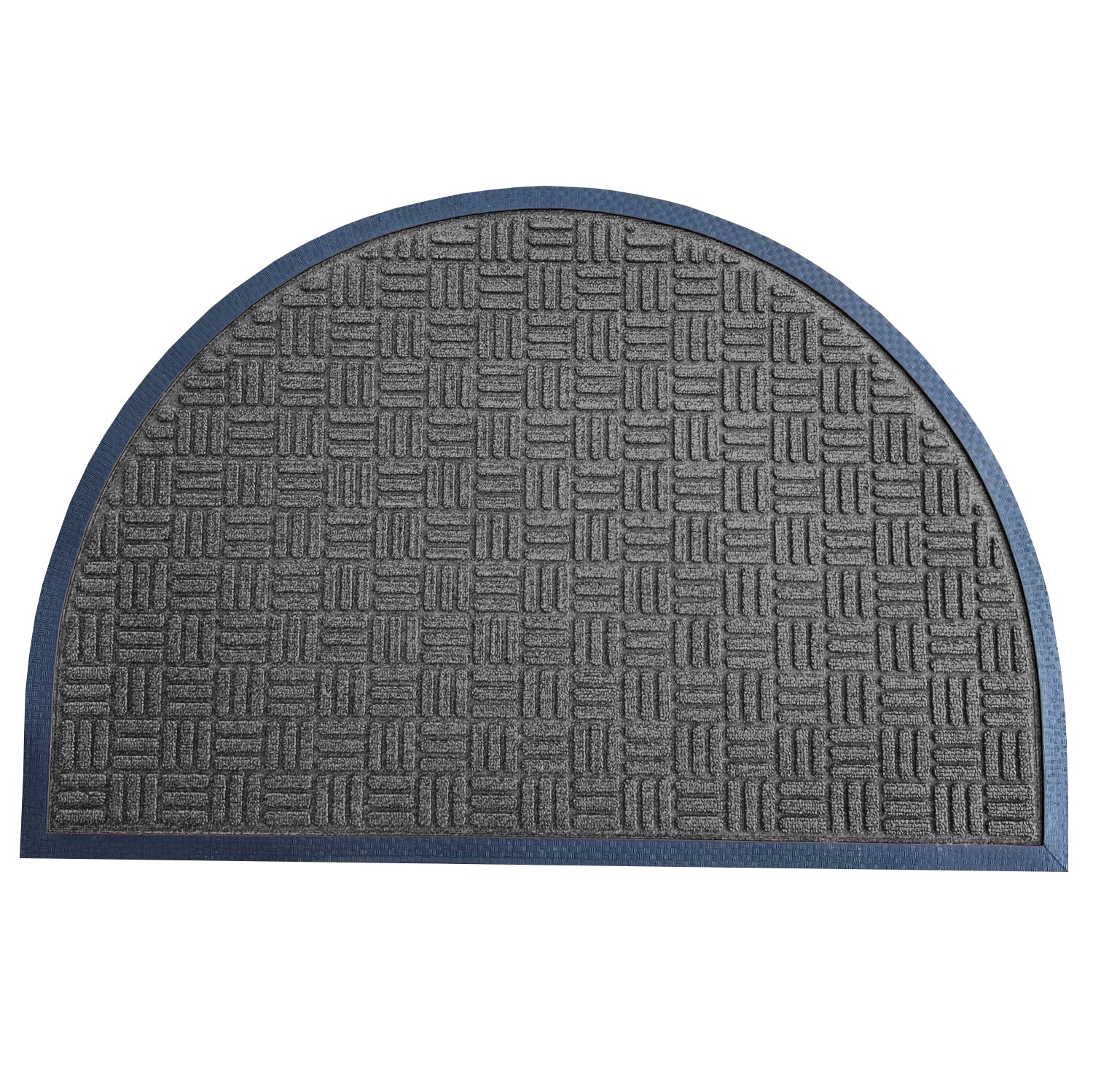Envelor 2-ft x 3-ft Grey Half-Round Indoor or Outdoor Decorative Door Mat in Gray | PP-71506-GE-M