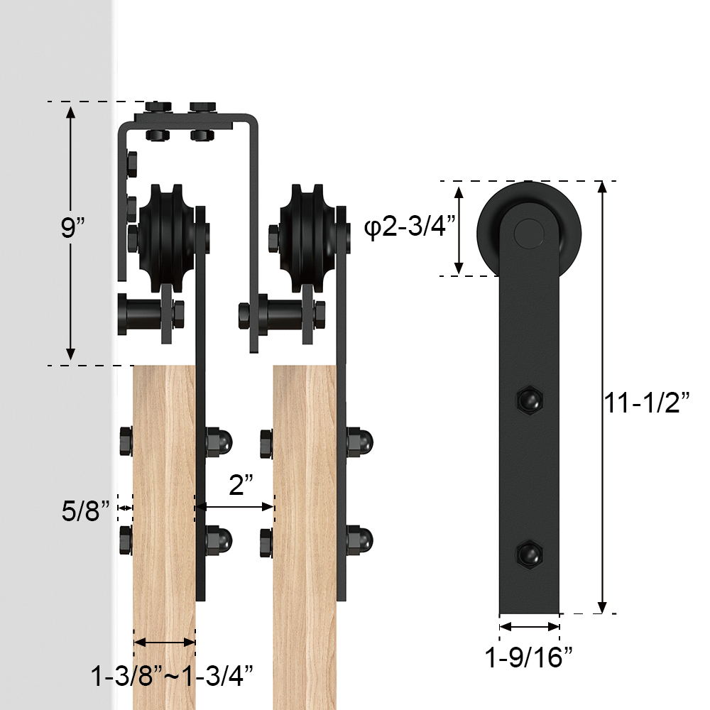 WINSOON GCM2876 Barn-Door-Roller-Kits - View #7