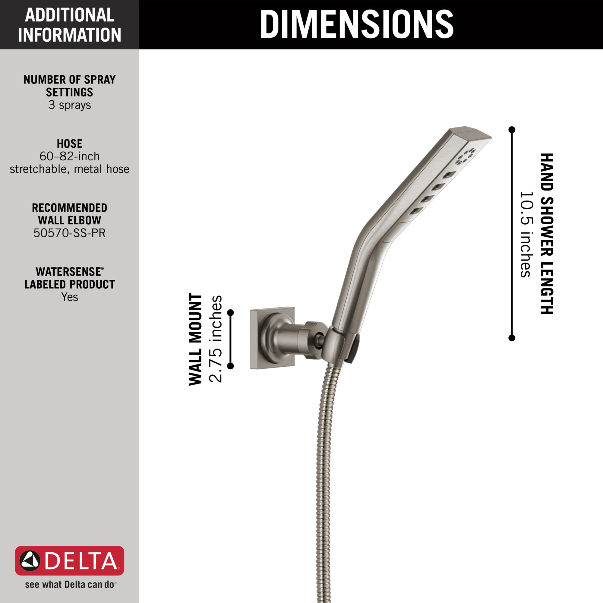 Delta 55799-SS-PR Fixed-Showerhead - View #3
