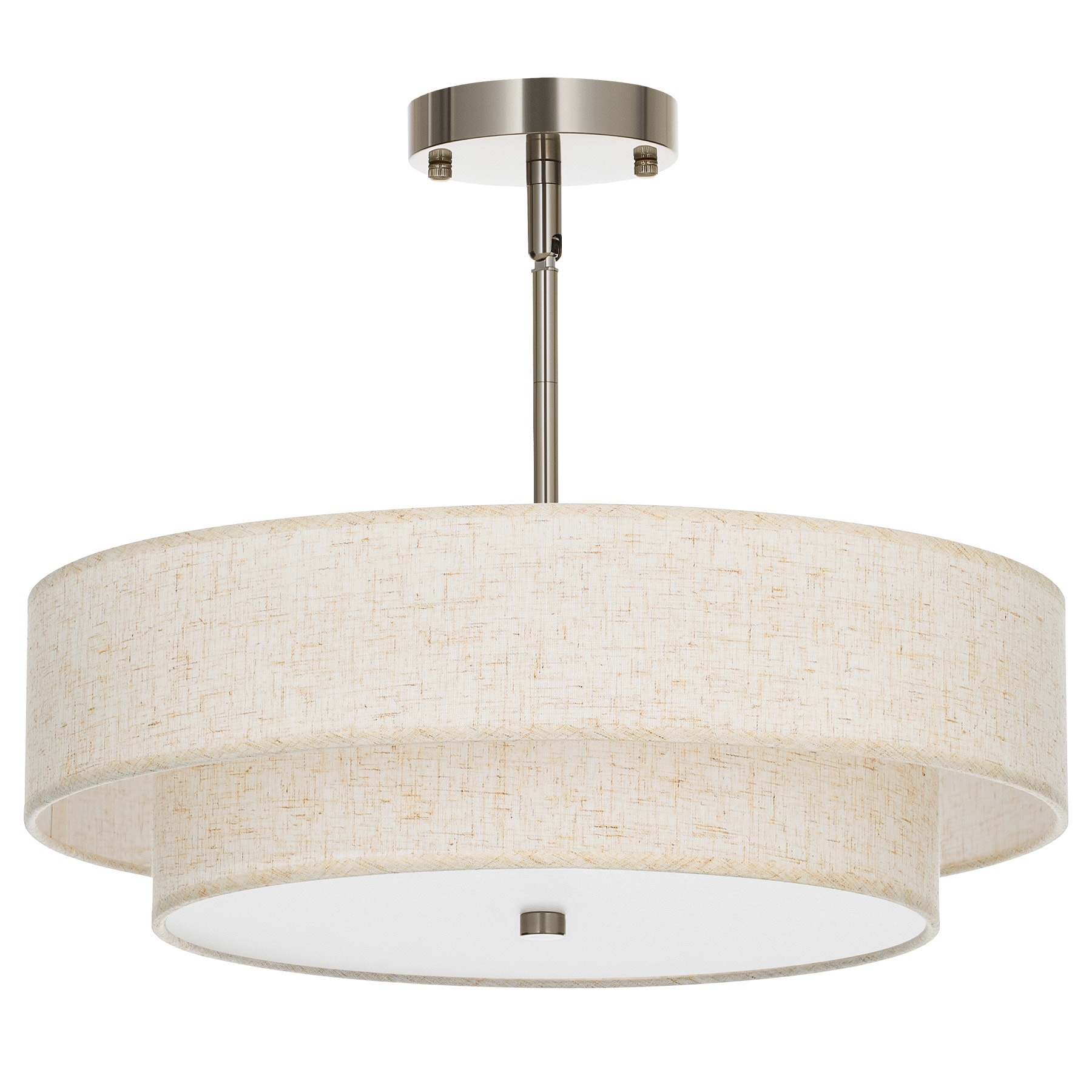 CO-Z HCF-1018-NI 4 -Light 18-in Nickel Semi Flush Mount Light