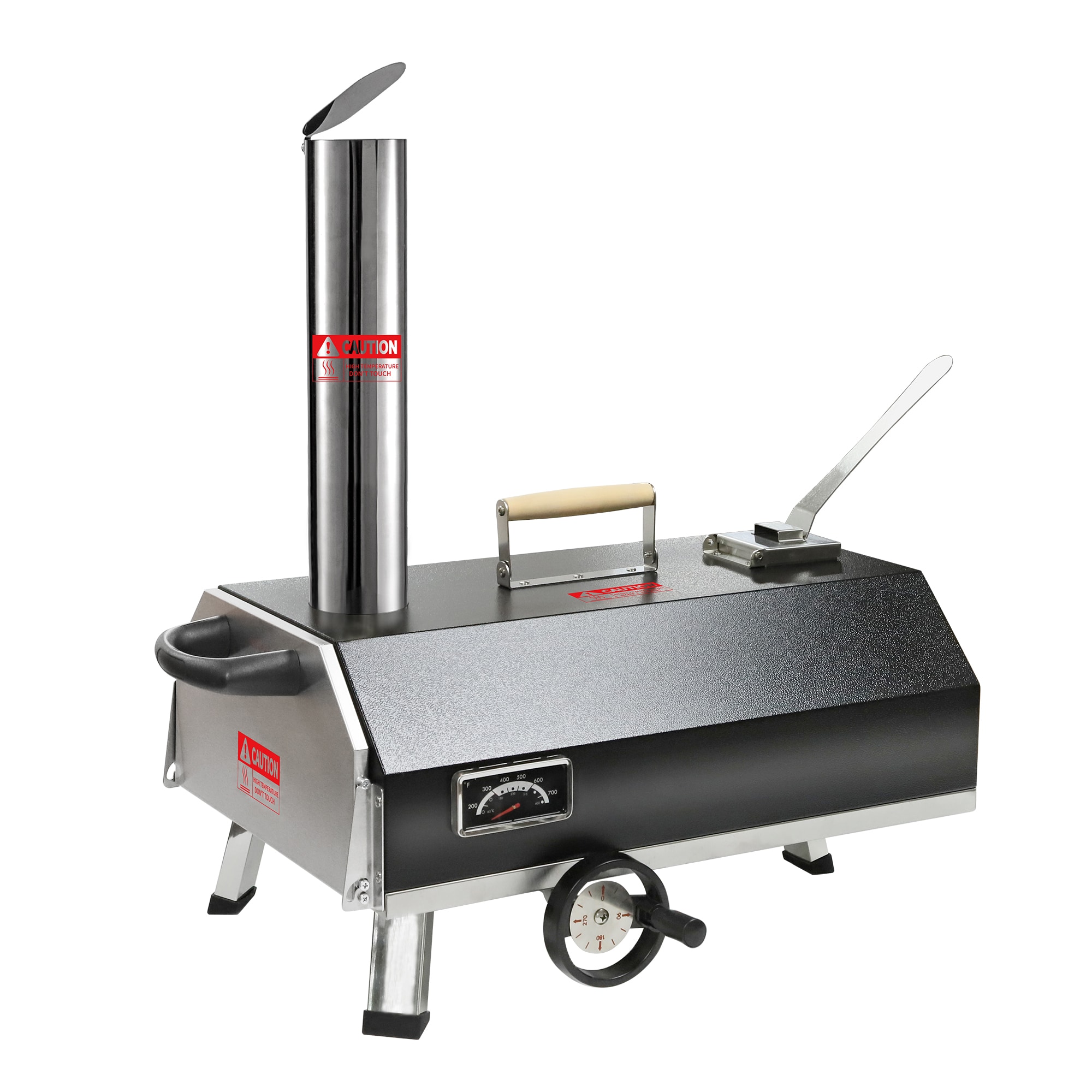Lordear LENE240305MAR Pizza Oven BBQ Steak Semi-Auto Rotation Stainless steel Hearth Wood pellet Outdoor Pizza Oven