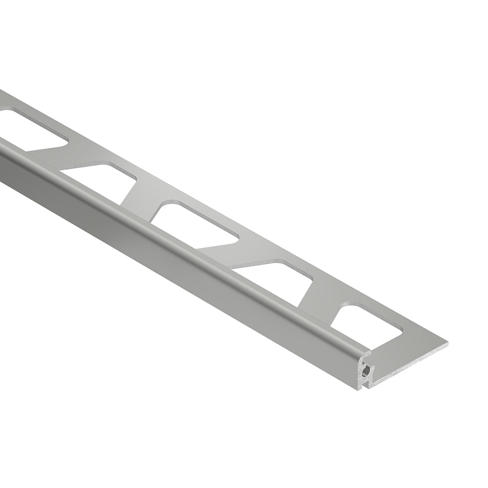 Schluter Systems J100GM Jolly 0.375-in W x 98.5-in L Metallic grey color-coated aluminum in metallic grey Aluminum L-angle Tile Edge Trim