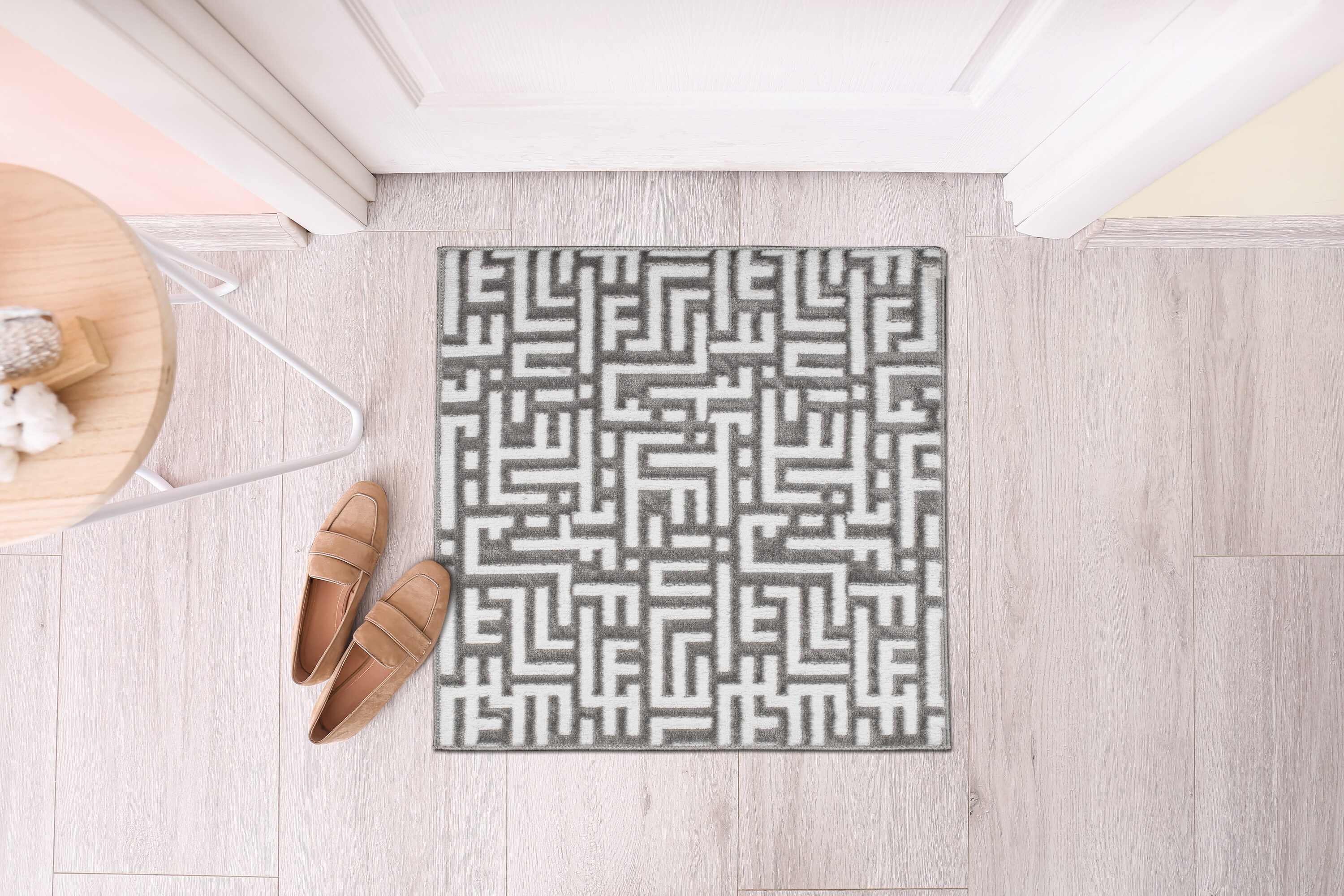 The Sofia Rugs D-MAT-66B-GR Mats-Cat - View #5