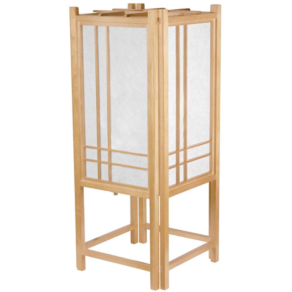Red Lantern LMPDX-NATURAL Oriental Furniture 18-in Natural Table Lamp with Paper Shade