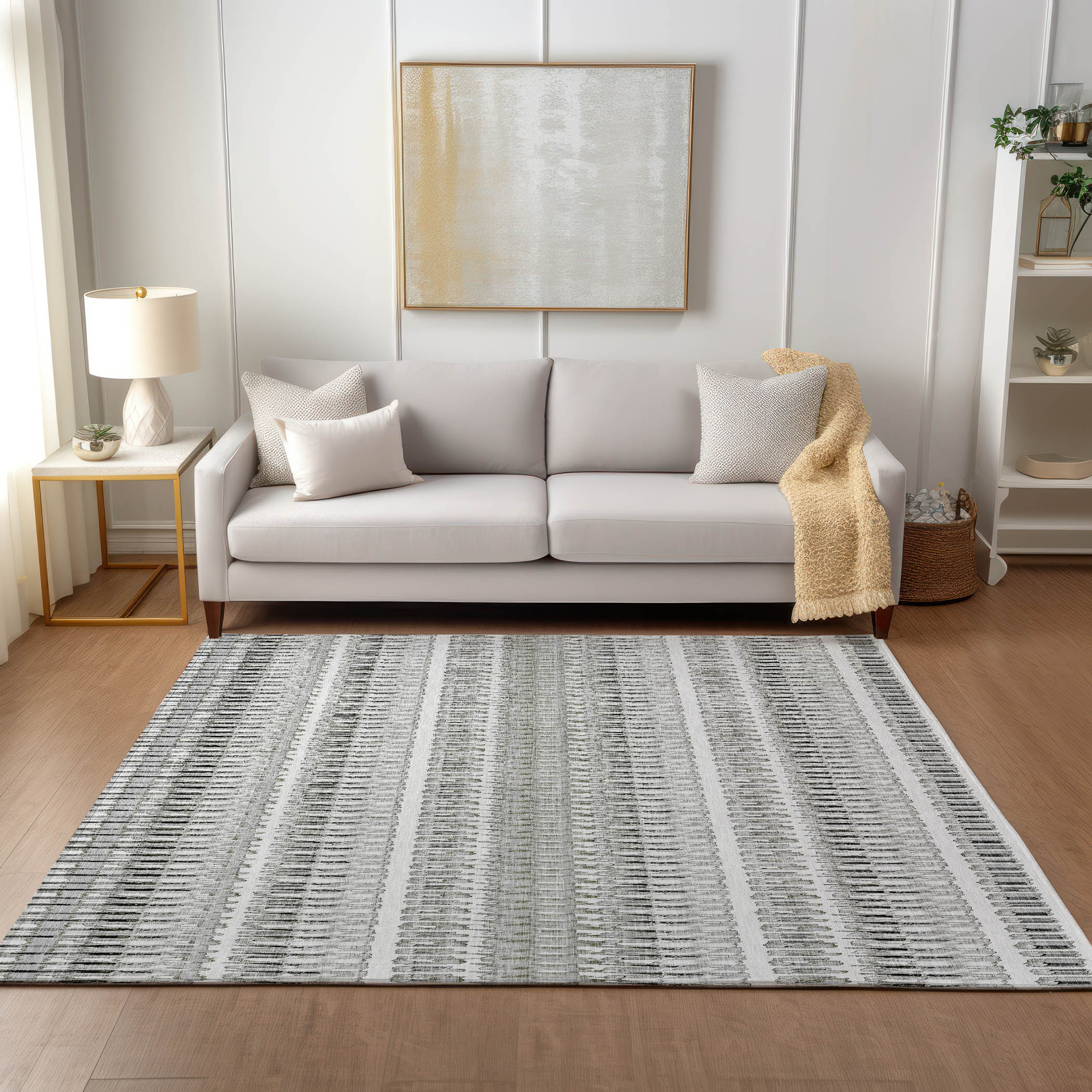 Addison Rugs ACN589IV10X14 Chantille ACN589IV 10 x 14 (ft) Polyester Ivory Rectangular Indoor/Outdoor Abstract Machine washable Area rug