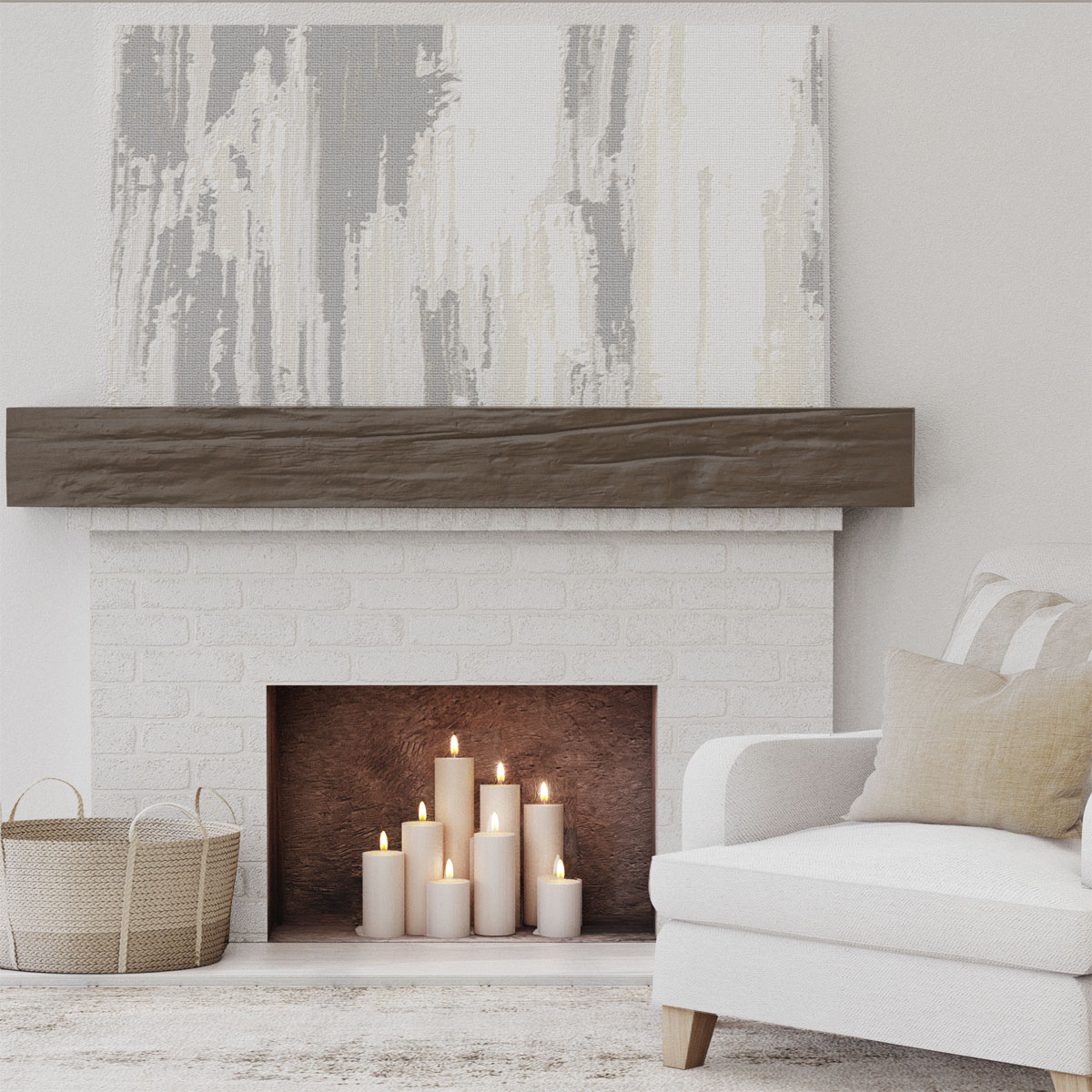 Ekena Millwork MANURW08X08X84BM Mantel-Shelves - View #6