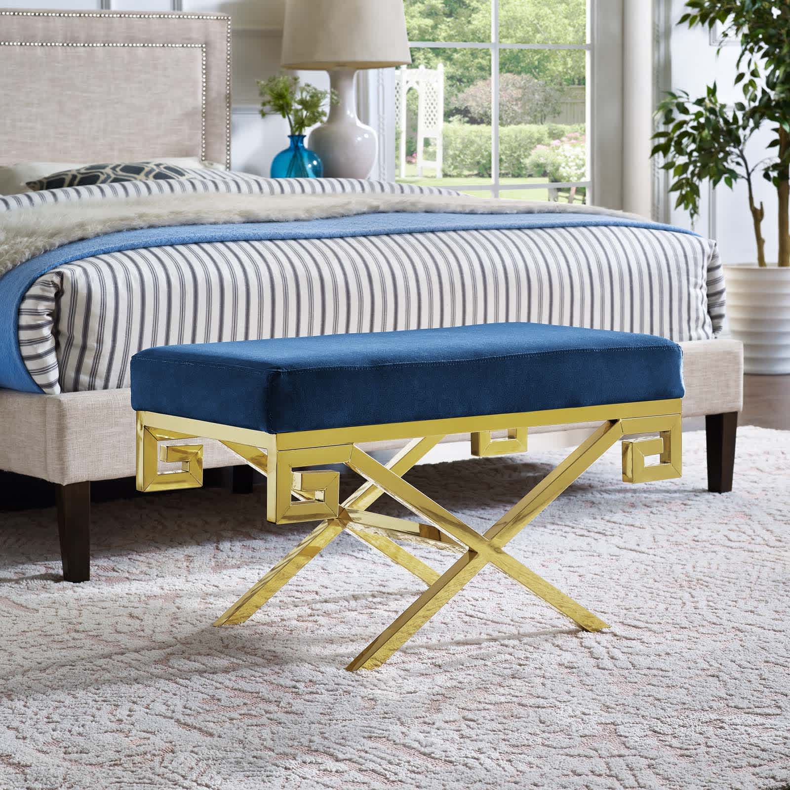 Modway EEI-2879-GLD-NAV bench - View #3