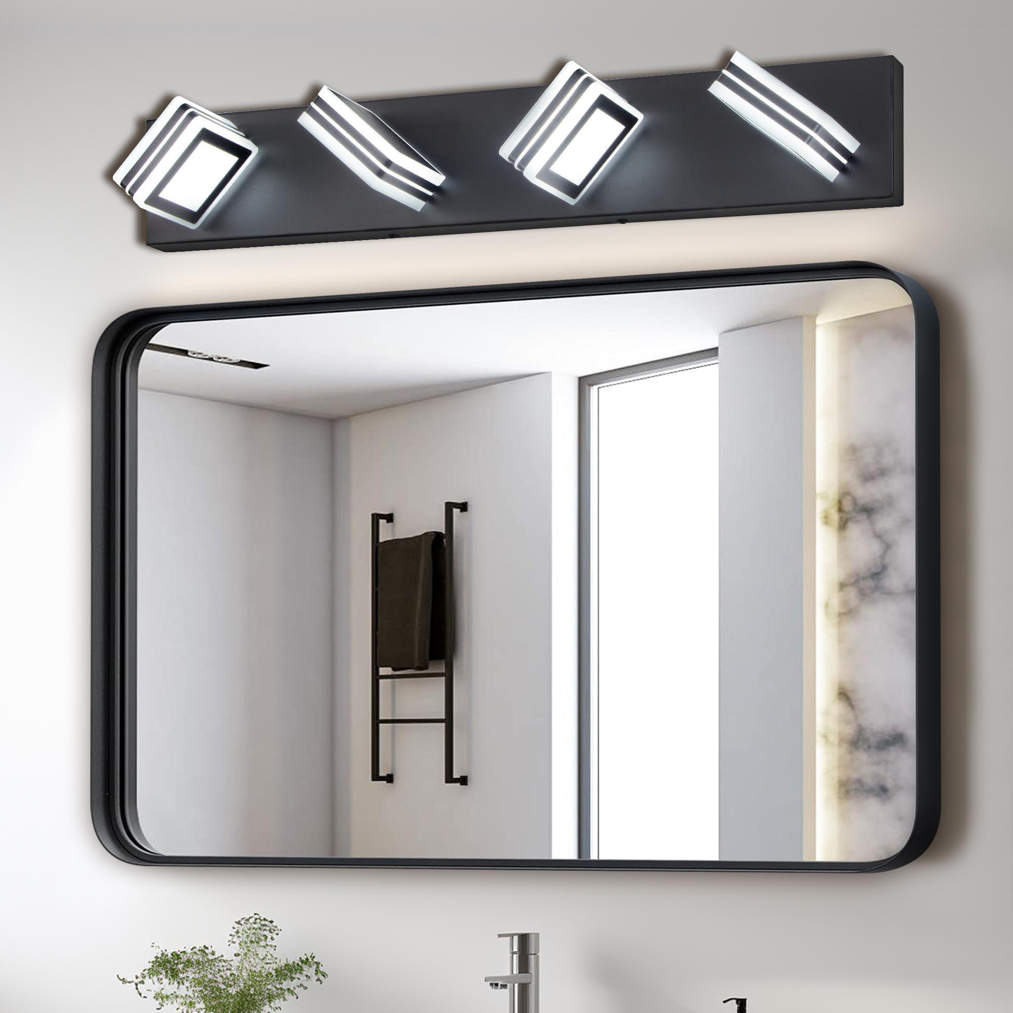 Bayfeve BFLCM-6219-LT Rotatable LED Vanity Light 25.6-in 4 -Light Matte Black Integrated LED Modern/contemporary Vanity light