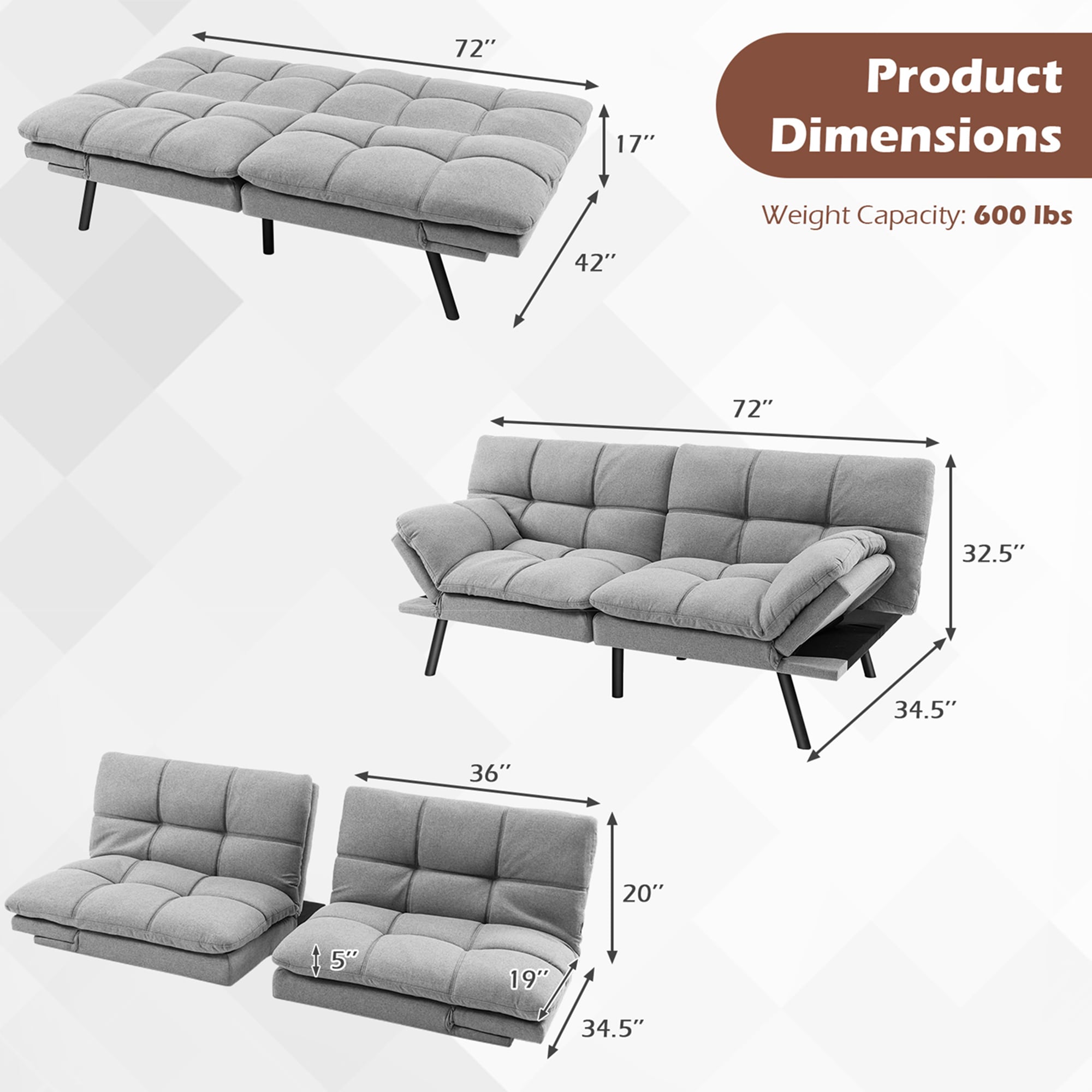 Goplus LWS00299 futons - View #2