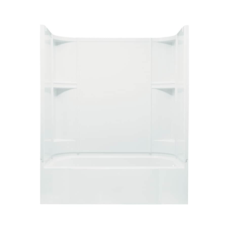 Sterling 71240126-0 Accord 30-Inches W x 60-Inches L x 73.25-Inches H White 4 -Piece Bathtub Shower Combination Kit (Right Drain) with Tub and Wall Included