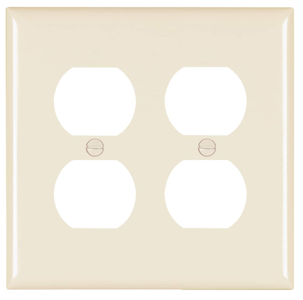 Pass & Seymour/Legrand TP82LACC30 Pass Seymour 2 -Gang Midsize Size Light almond Nylon Indoor Duplex Wall Plate