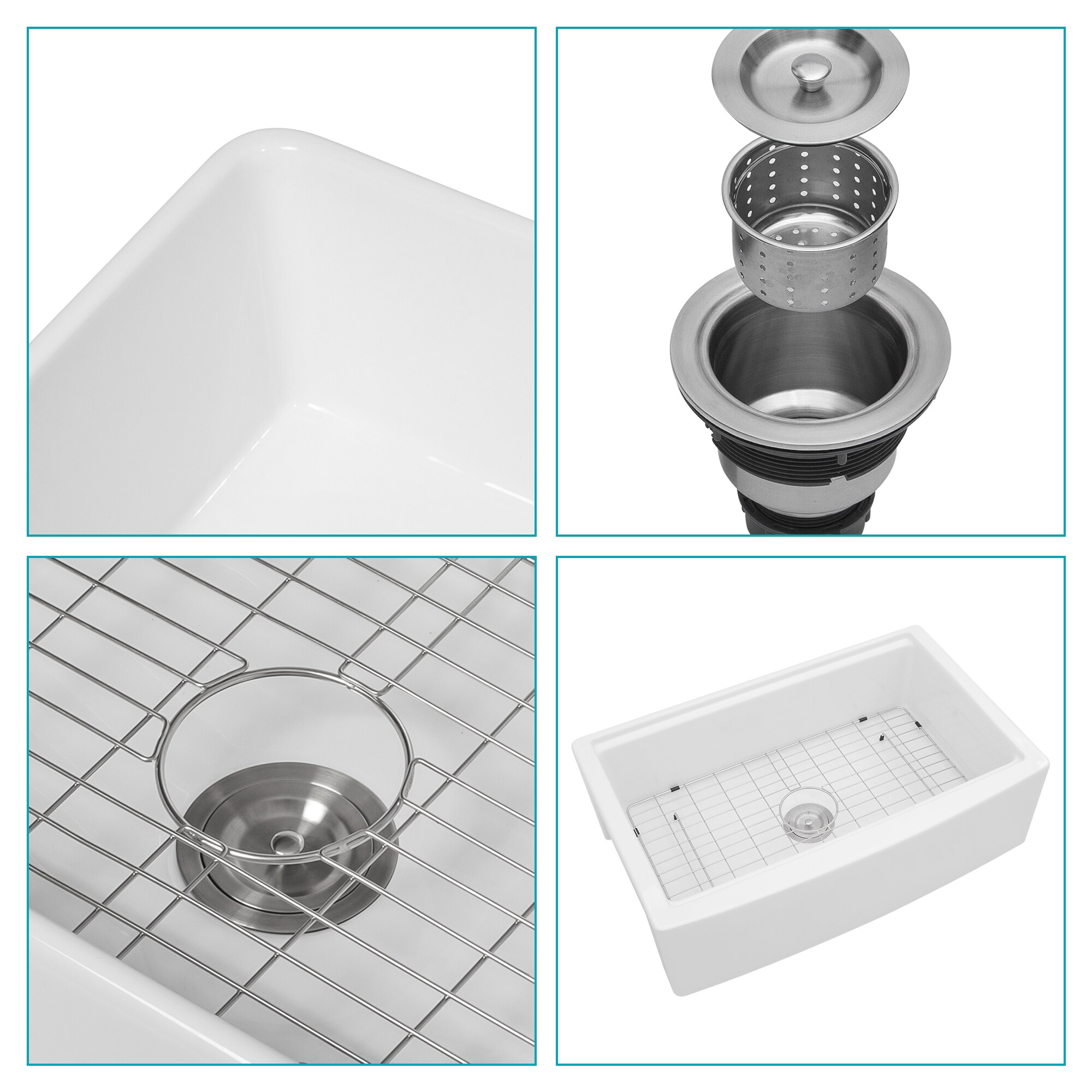 Forclover WHC-FC3018S1WH Kitchen-Sinks - View #12