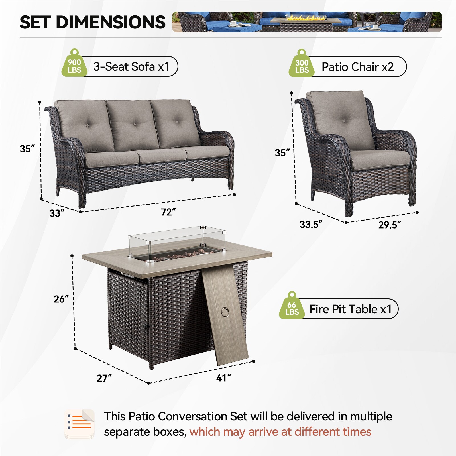 Jeehope PA013006144-3 Patio-Conversation-Sets - View #12