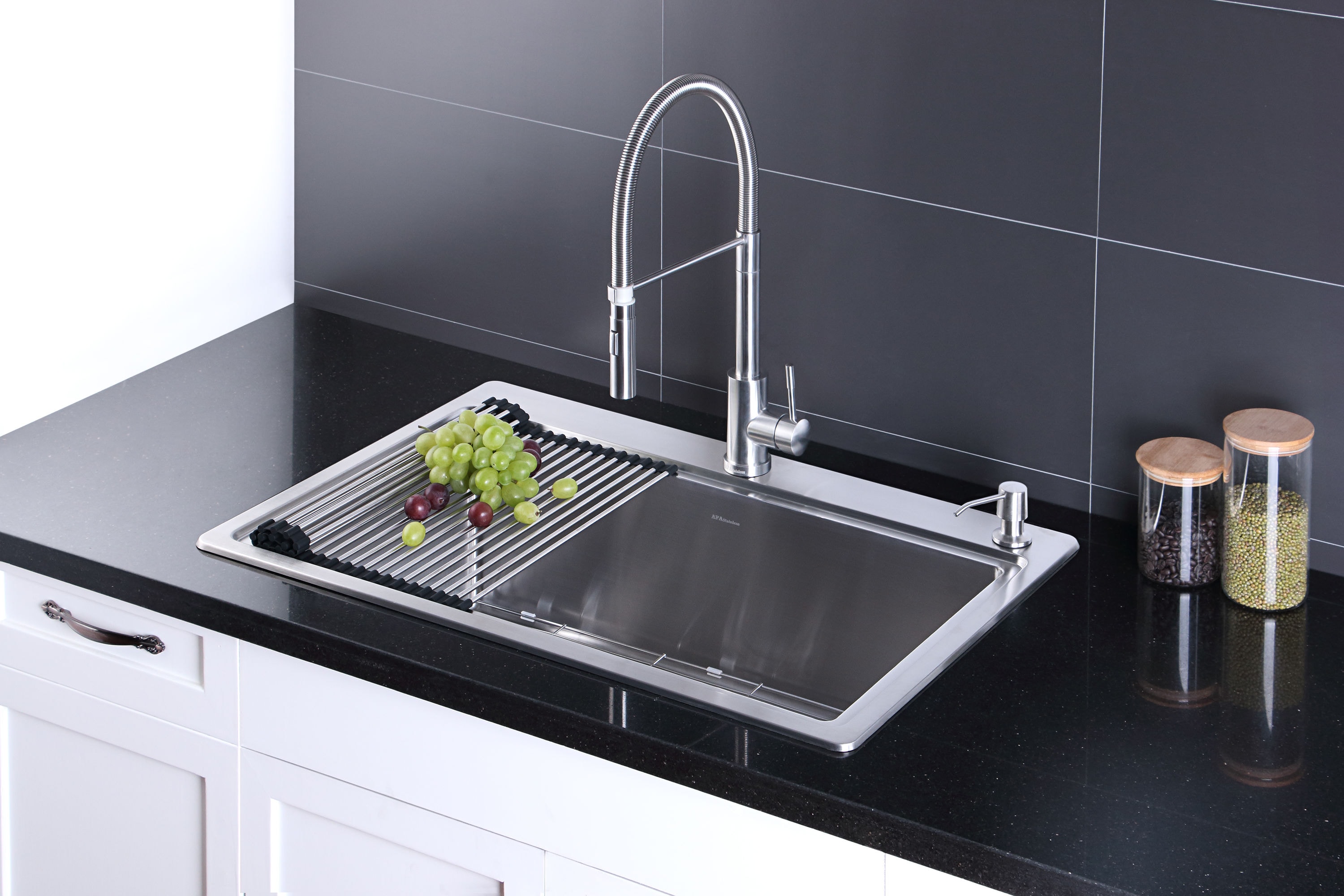 afa stainless 33 kitchen sink and pull down fauc