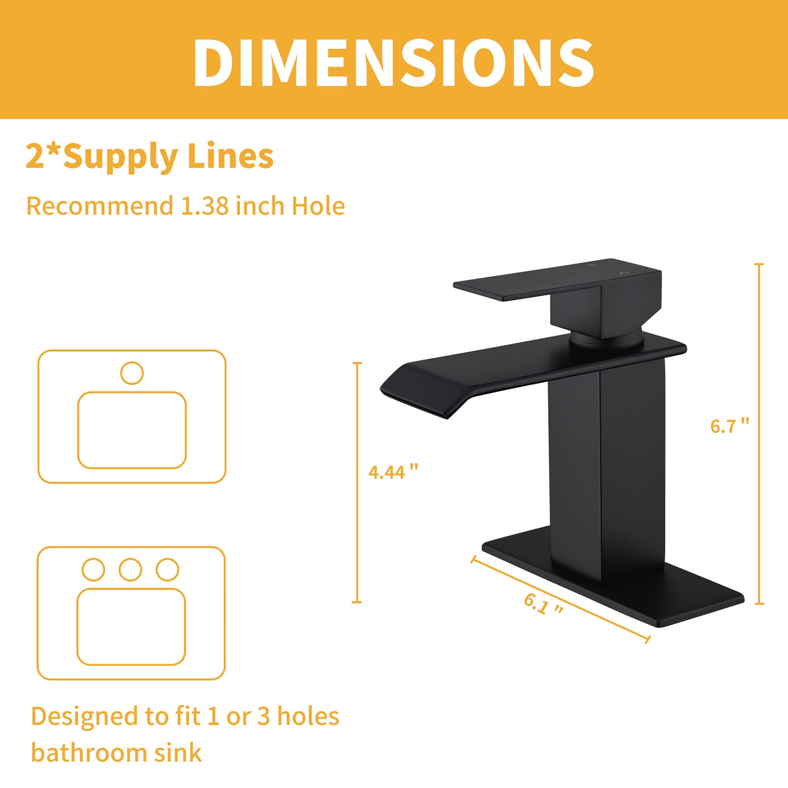 Mondawe OR-1008MB-DG Lavatory-Faucets - View #5